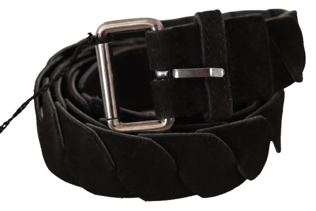 Ceinture noire élégante GF Ferre avec boucle en métal