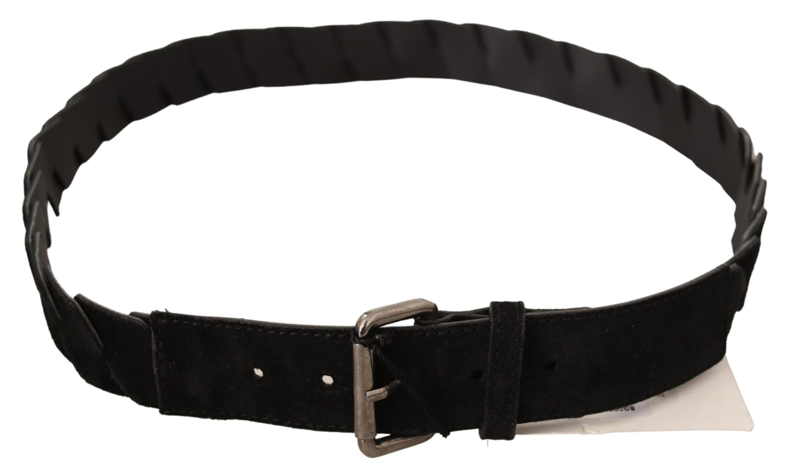Ceinture noire élégante GF Ferre avec boucle en métal
