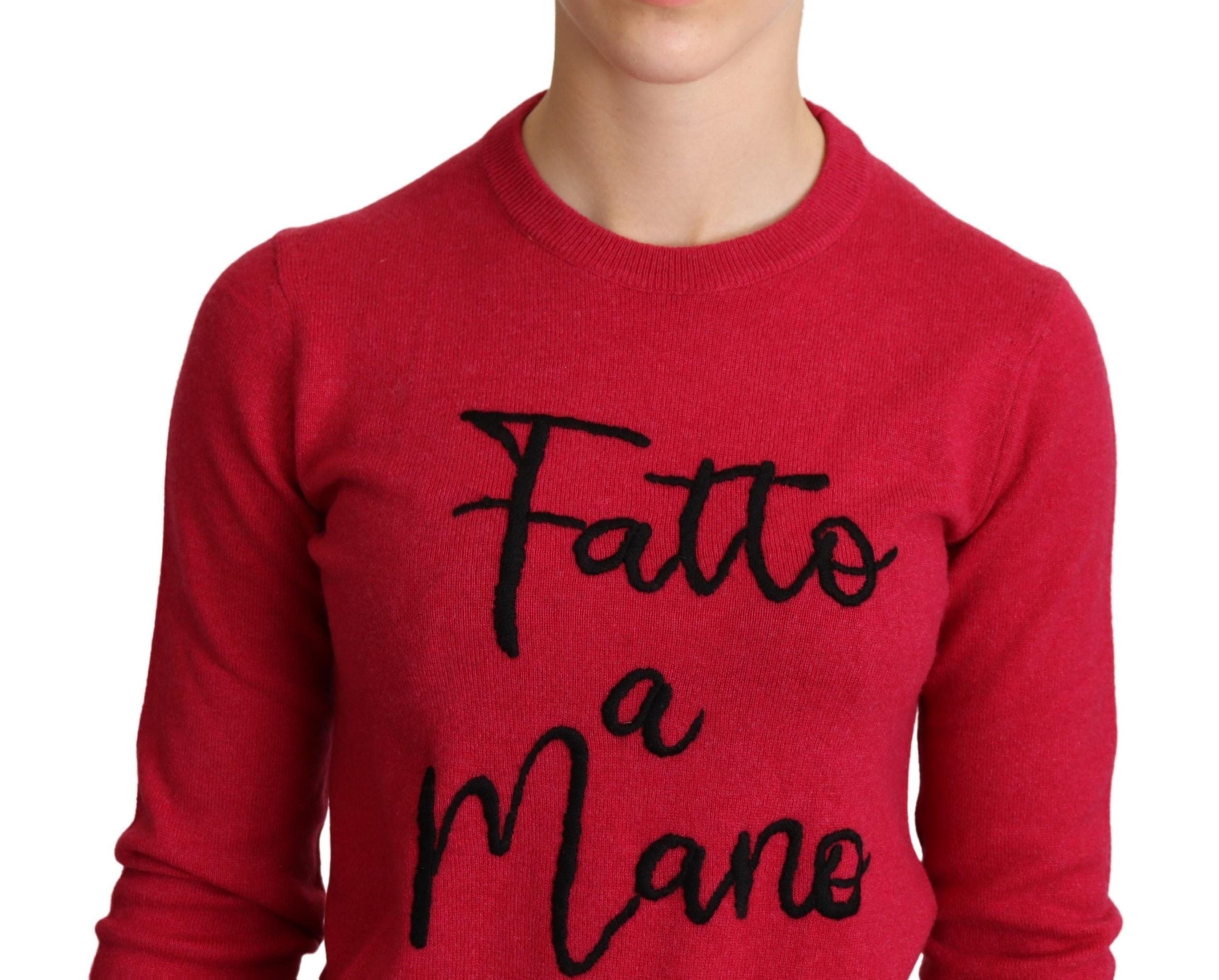 Dolce &amp; Gabbana Schicker Pullover aus Kaschmirmischung in Rosa mit Rundhalsausschnitt