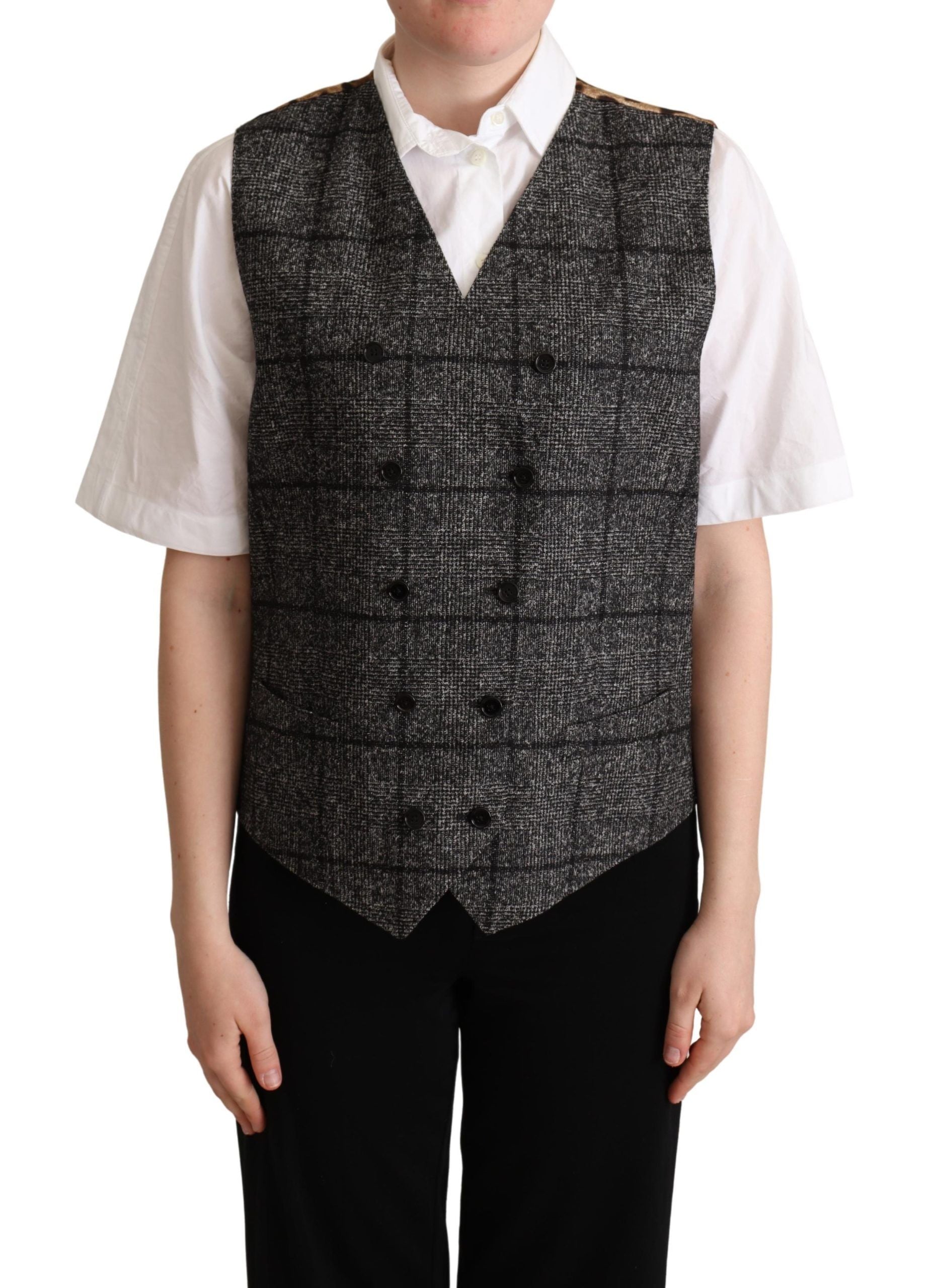 Dolce &amp; Gabbana - Gilet sans manches élégant à imprimé léopard