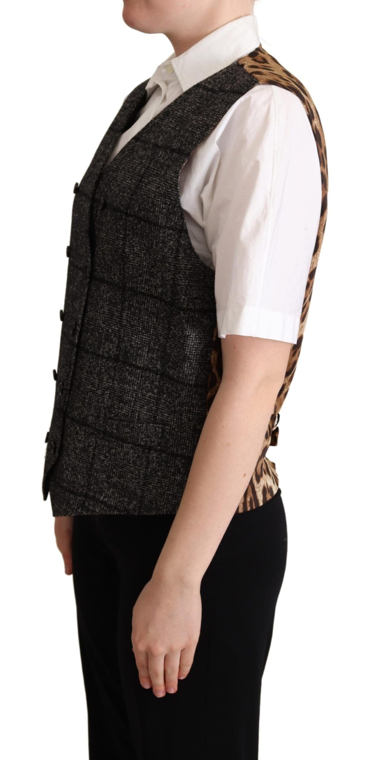 Dolce &amp; Gabbana - Gilet sans manches élégant à imprimé léopard