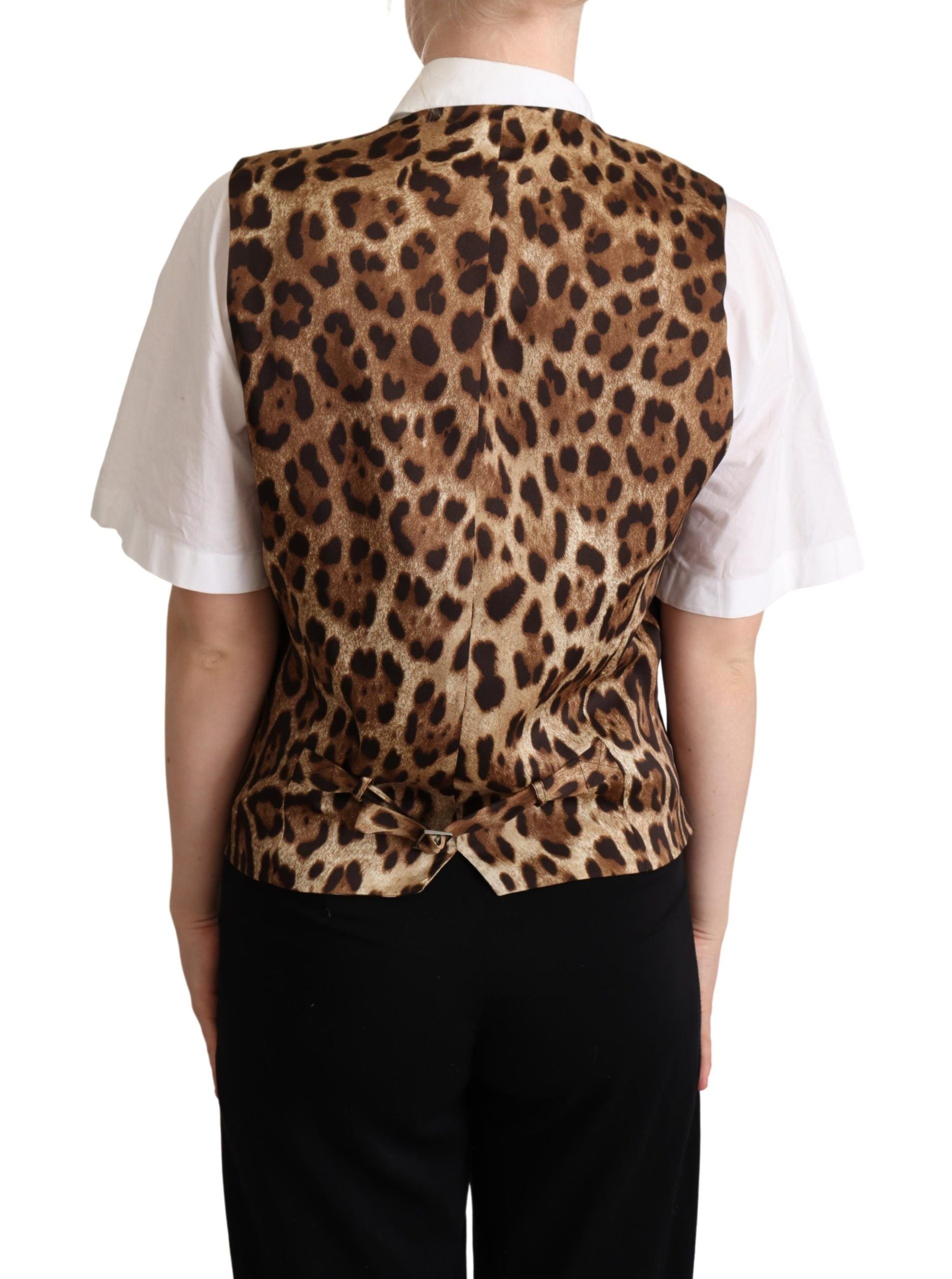Dolce &amp; Gabbana - Gilet sans manches élégant à imprimé léopard