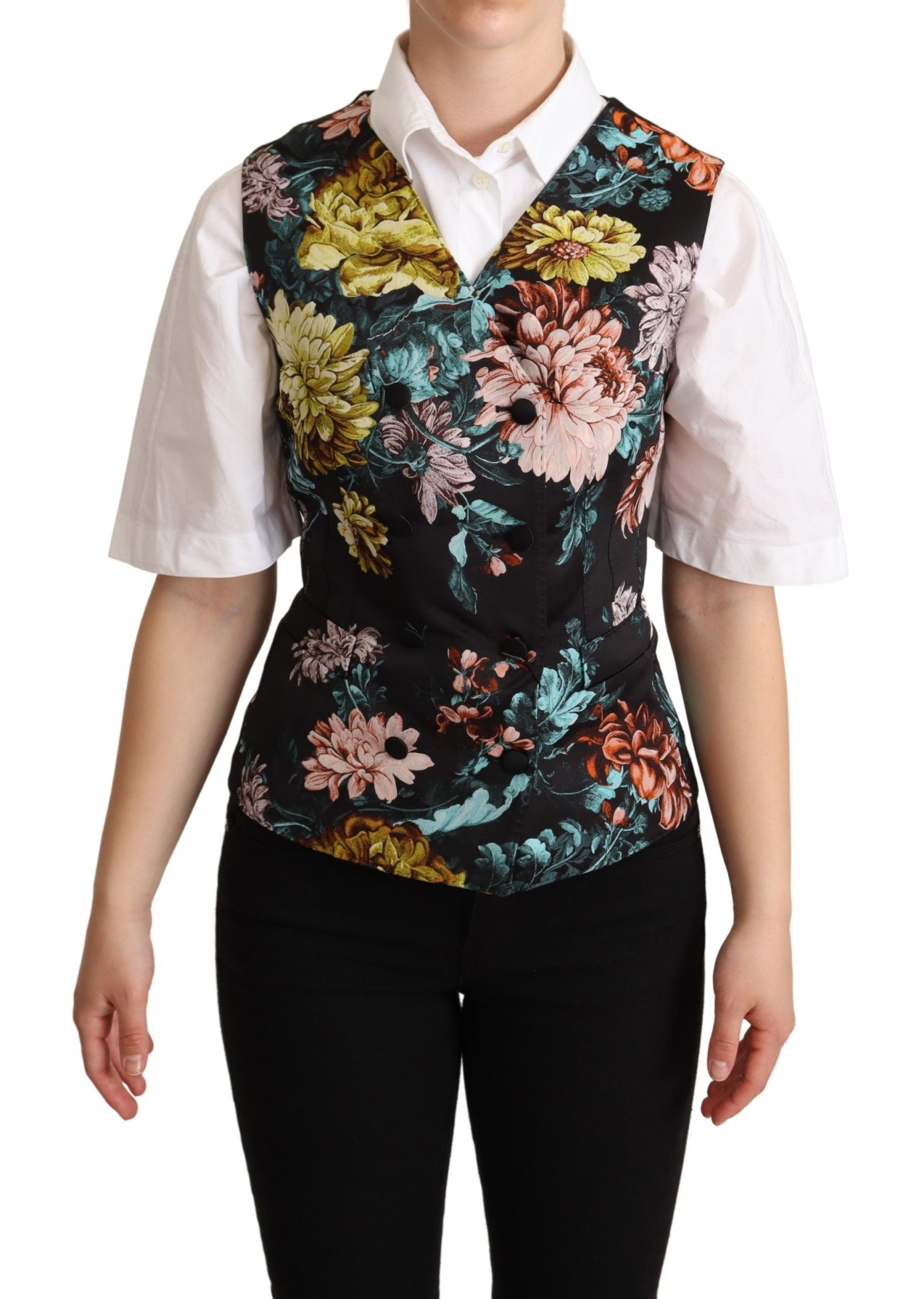 Gilet en jacquard floral exquis Dolce &amp; Gabbana