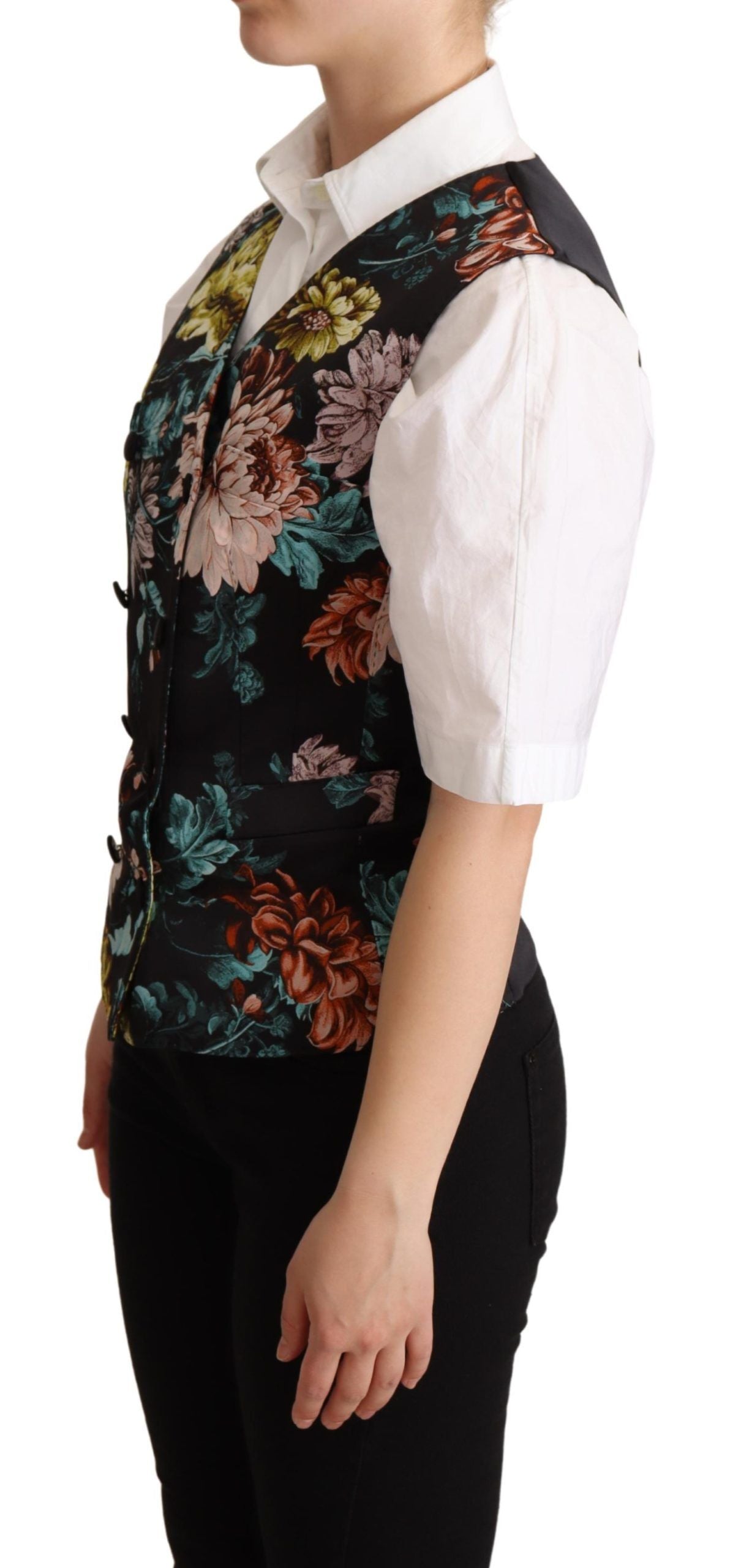 Gilet en jacquard floral exquis Dolce &amp; Gabbana