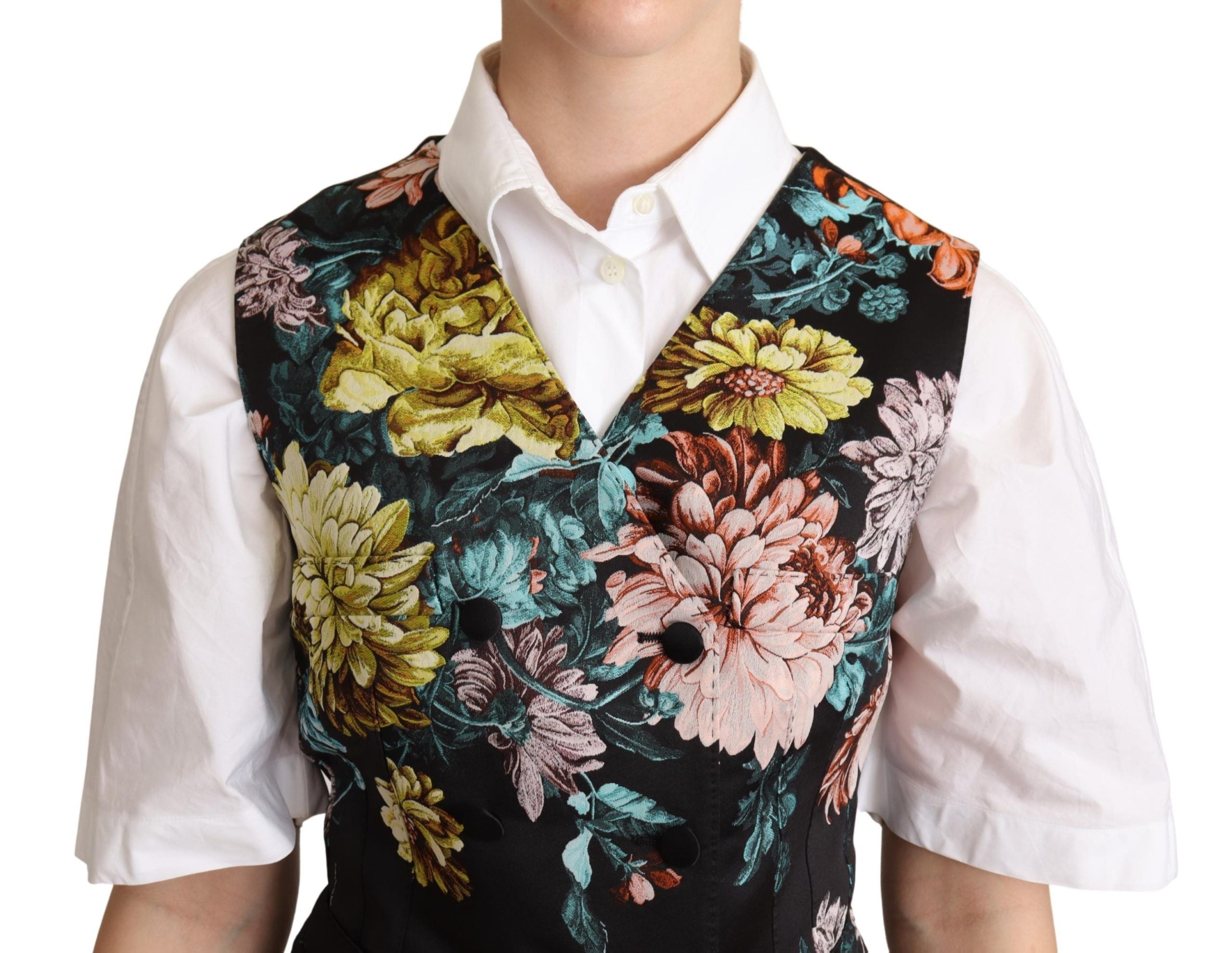 Gilet en jacquard floral exquis Dolce &amp; Gabbana