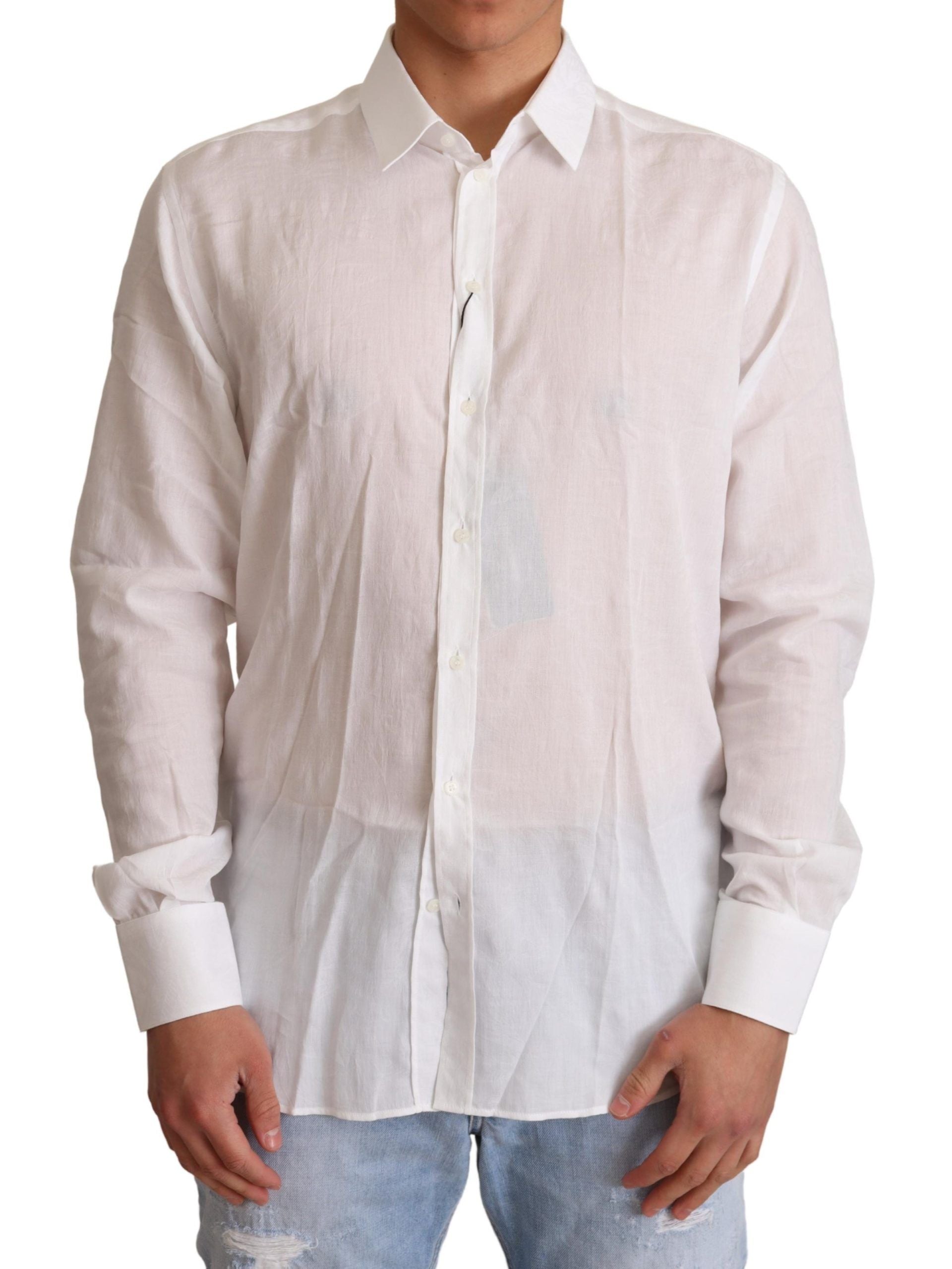 Chemise habillée slim à motif floral élégant Dolce &amp; Gabbana Martini