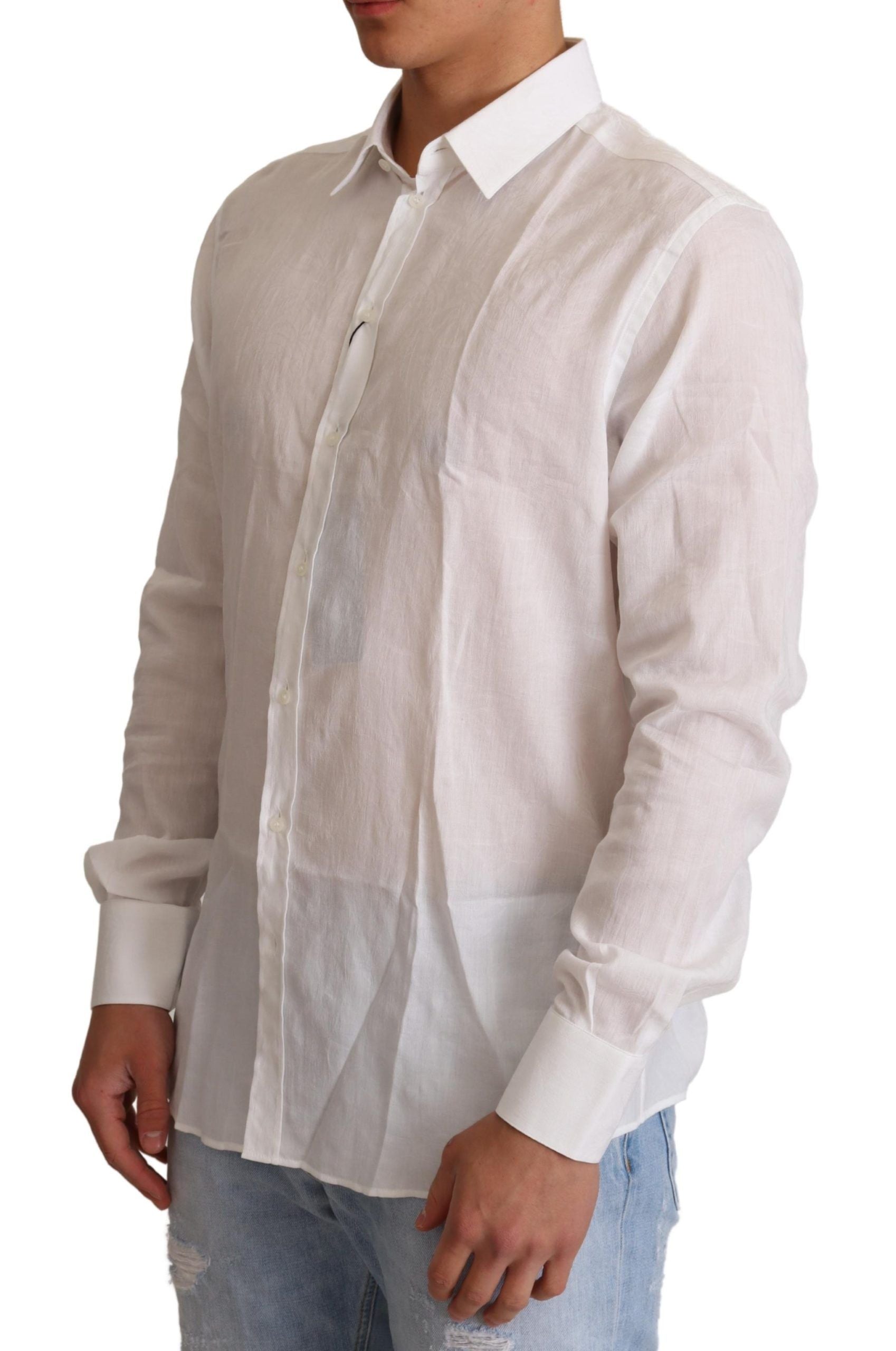 Chemise habillée slim à motif floral élégant Dolce &amp; Gabbana Martini