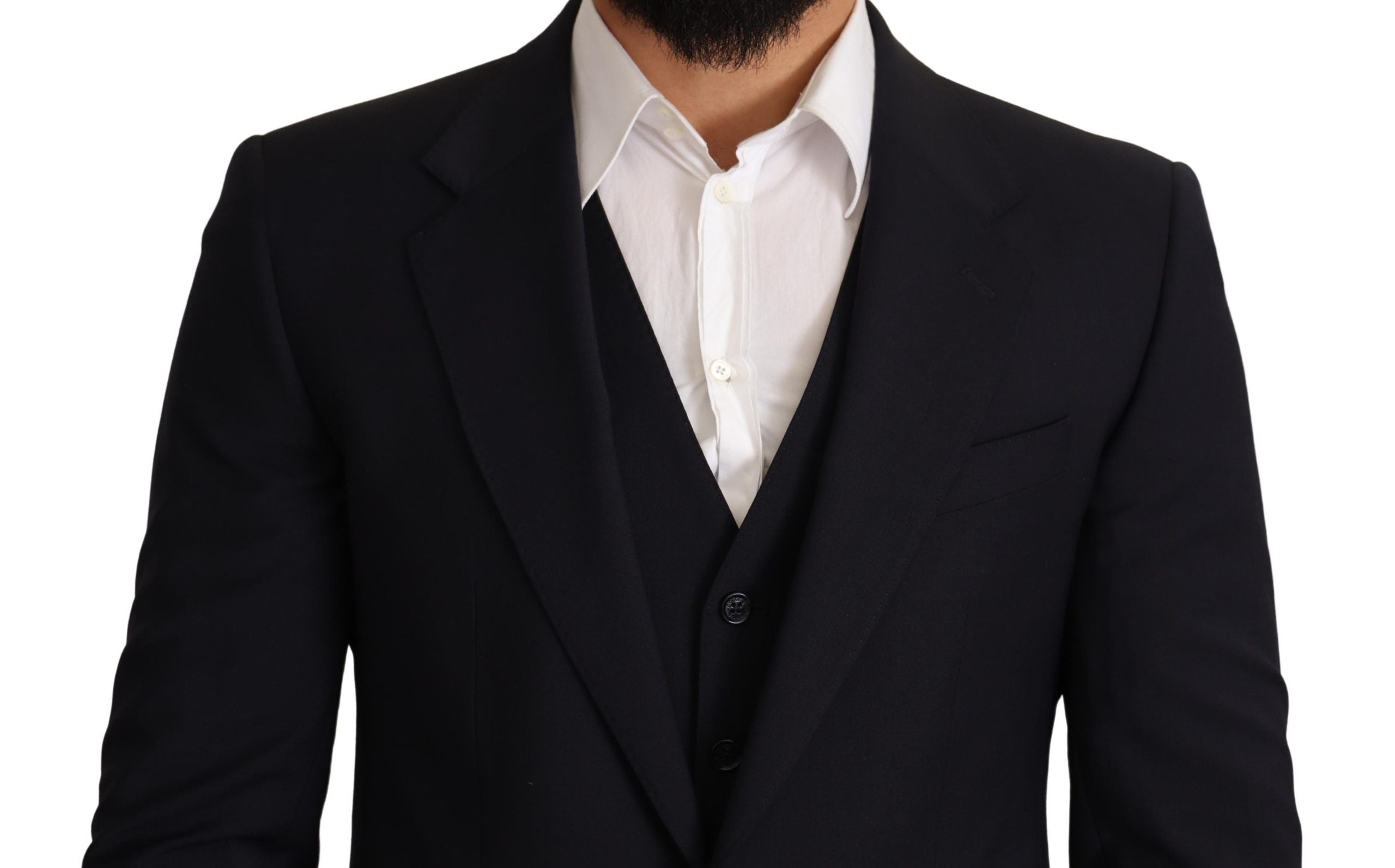 Dolce &amp; Gabbana Eleganter dunkelblauer Martini-Anzug aus Wollmischung