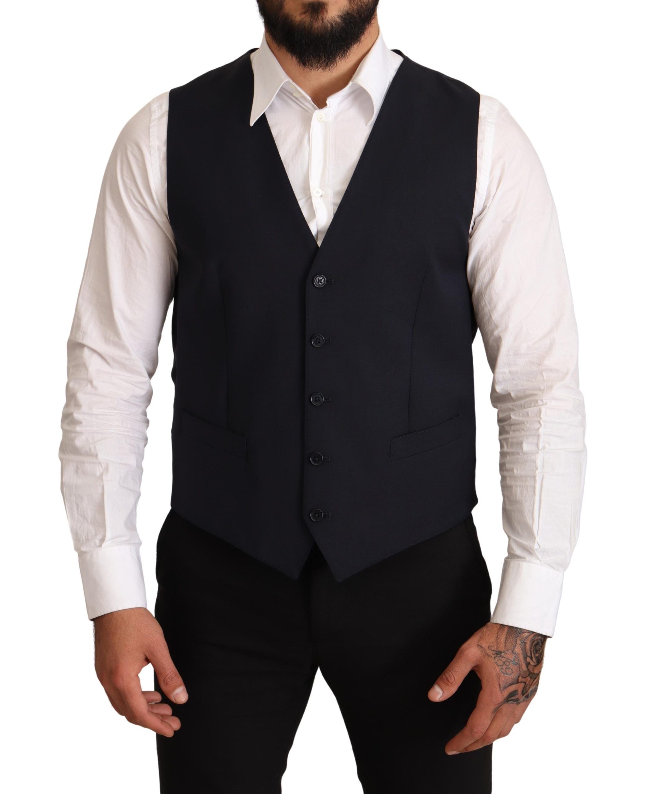 Dolce &amp; Gabbana Eleganter dunkelblauer Martini-Anzug aus Wollmischung