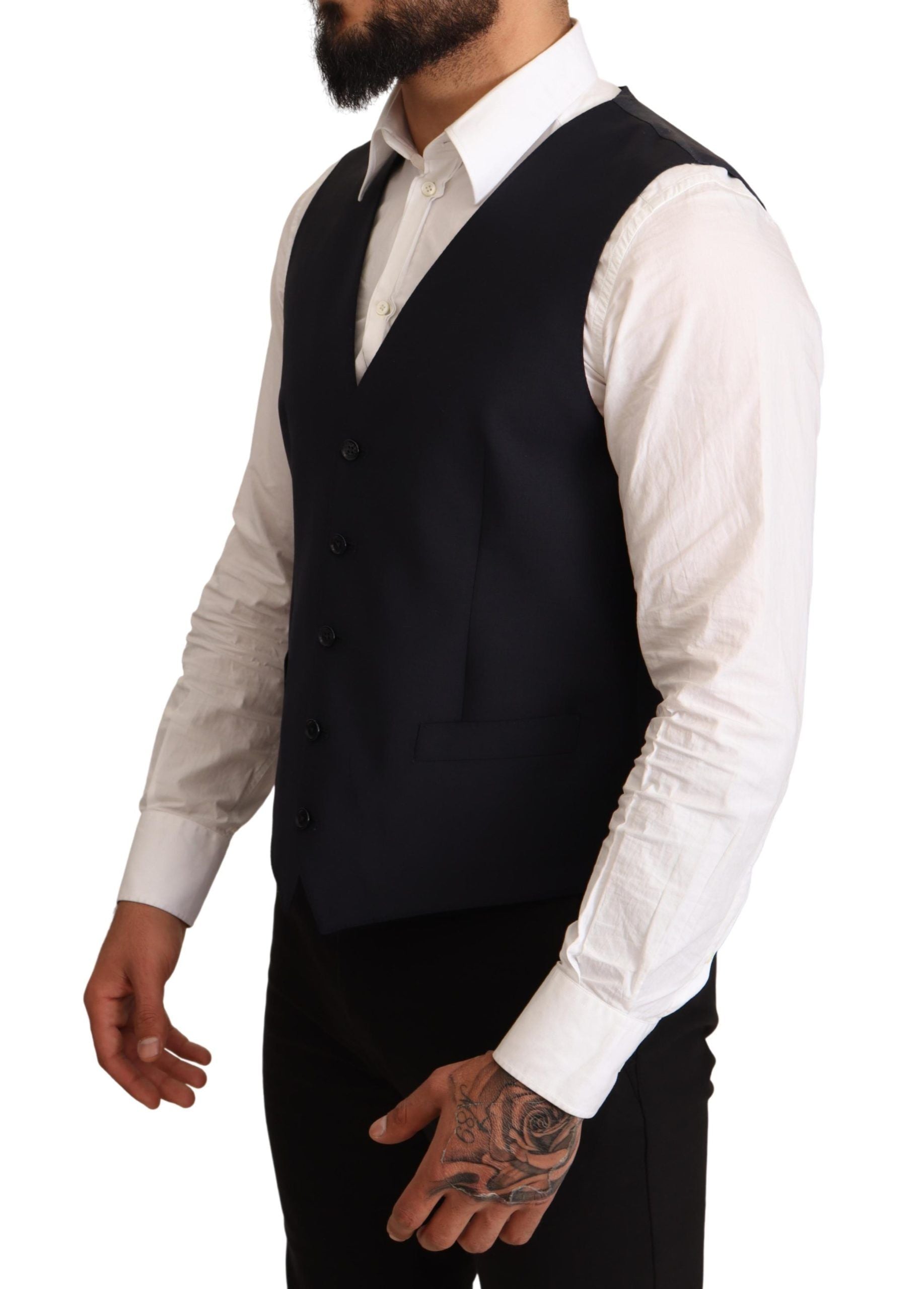 Dolce &amp; Gabbana Eleganter dunkelblauer Martini-Anzug aus Wollmischung