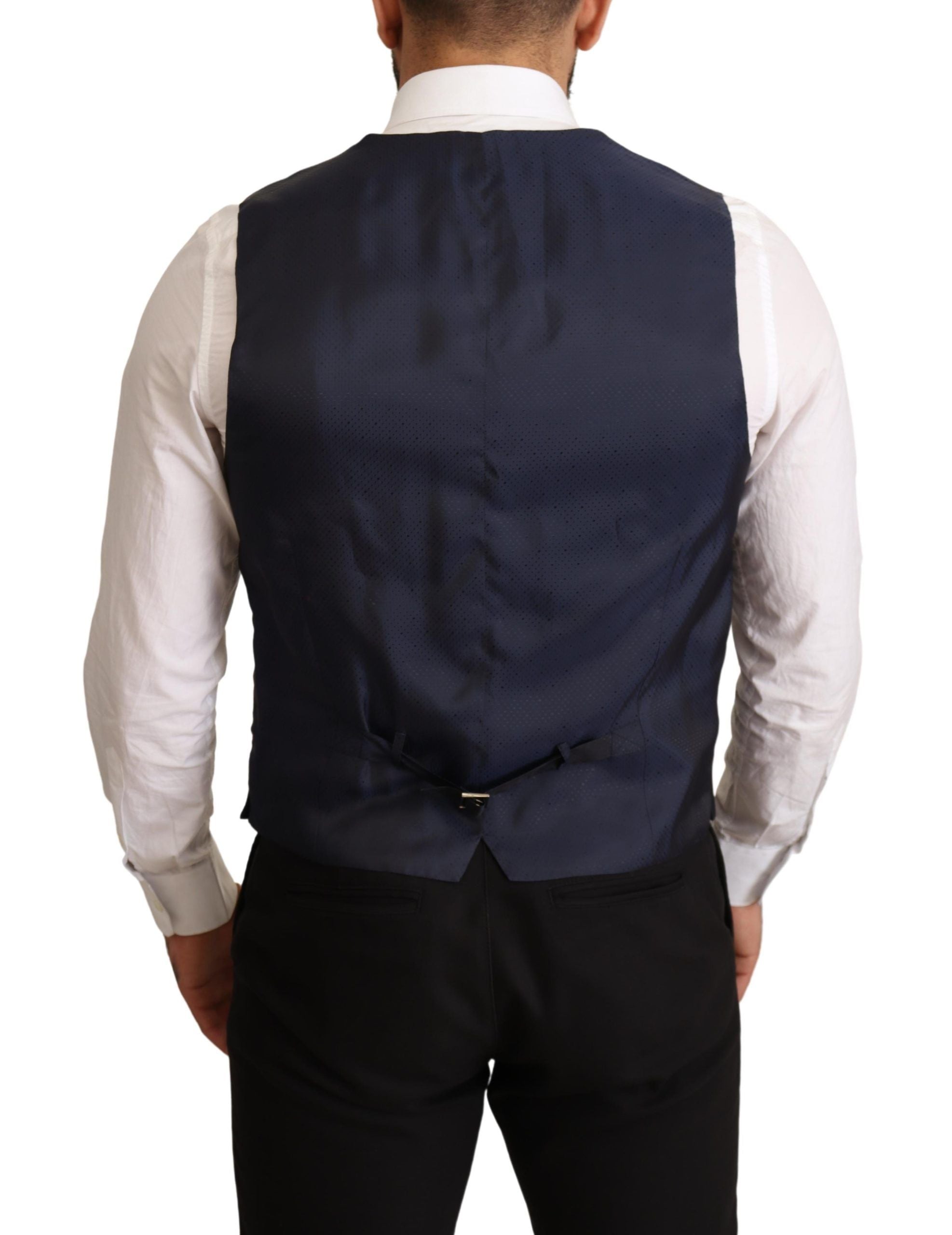 Dolce &amp; Gabbana Eleganter dunkelblauer Martini-Anzug aus Wollmischung