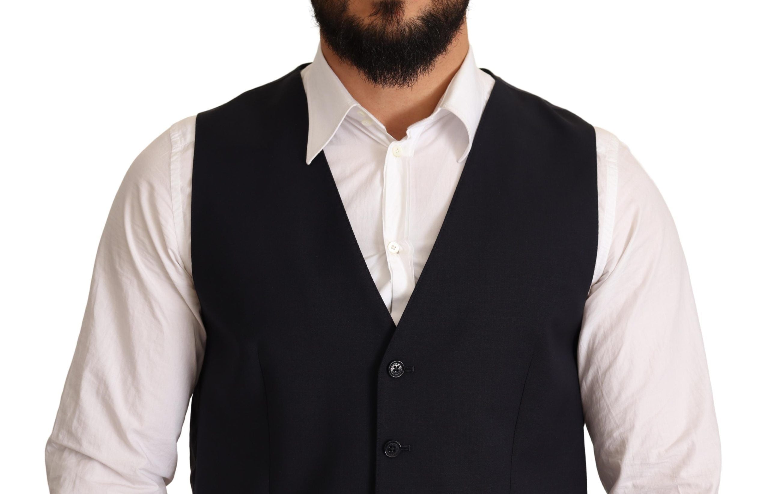 Dolce &amp; Gabbana Eleganter dunkelblauer Martini-Anzug aus Wollmischung