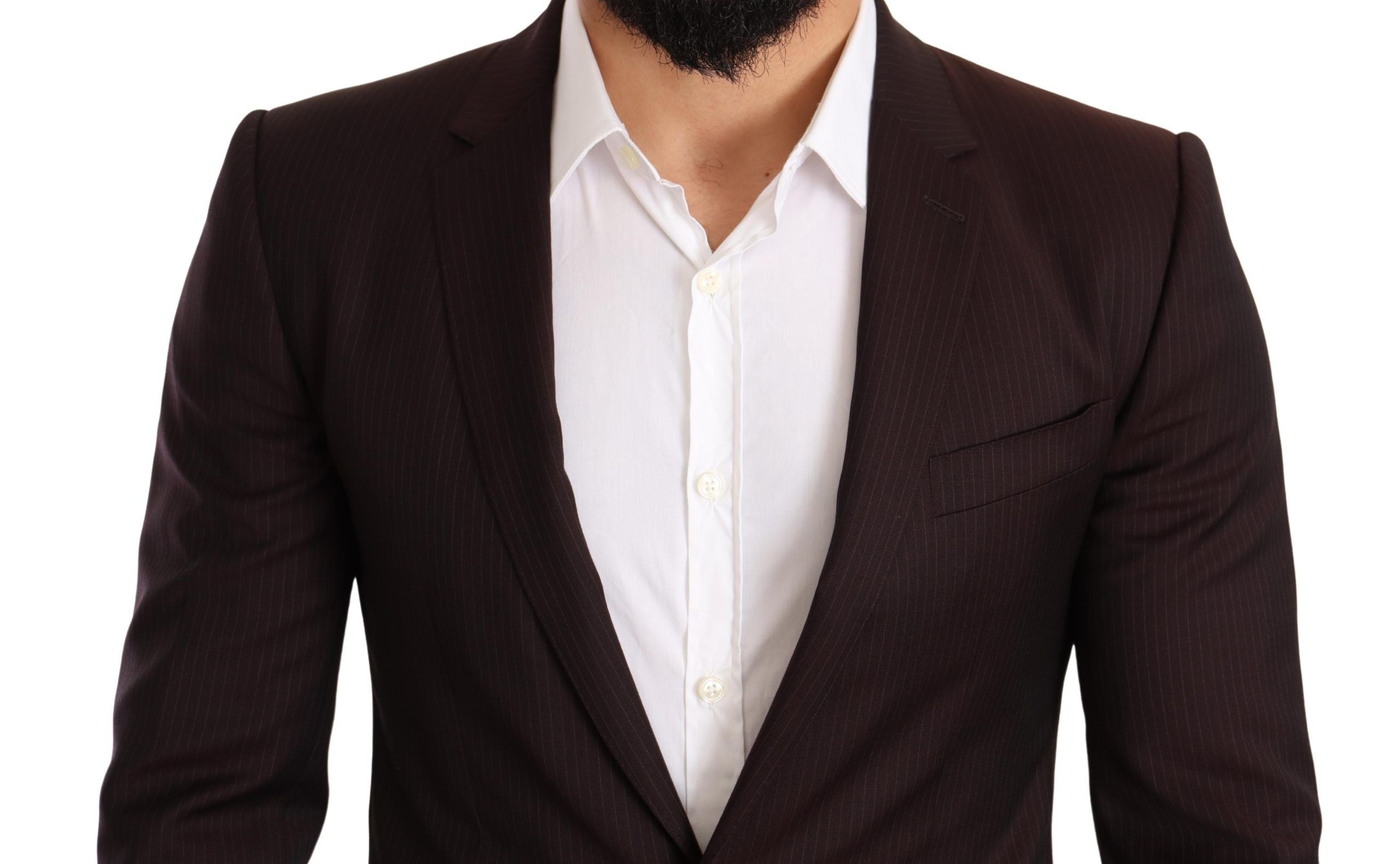Dolce &amp; Gabbana Eleganter bordeaux gestreifter Martini-Anzug