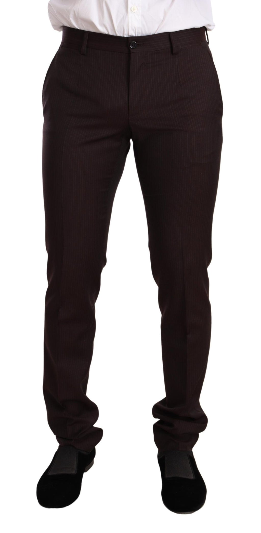 Dolce &amp; Gabbana Eleganter bordeaux gestreifter Martini-Anzug