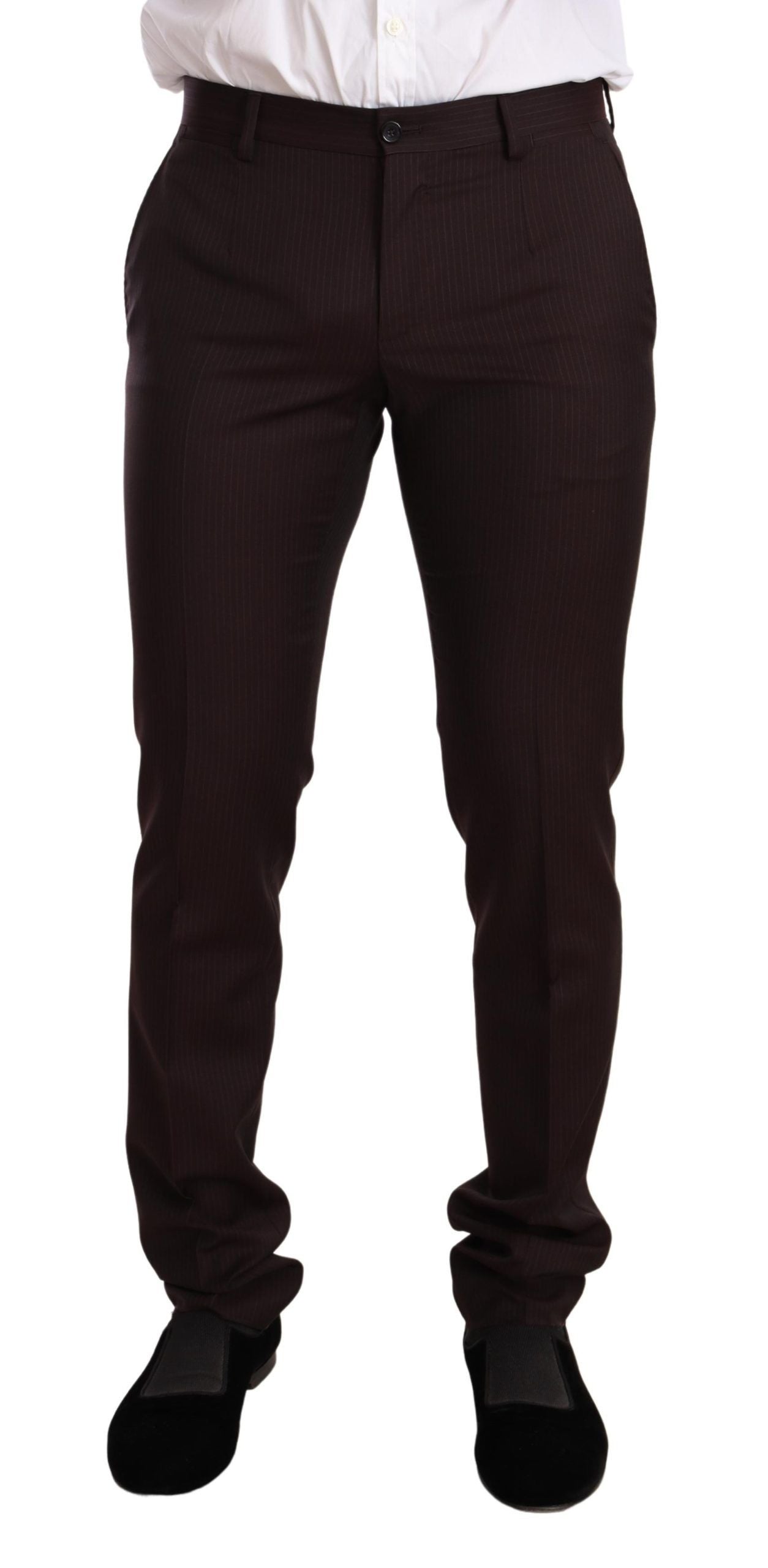 Dolce &amp; Gabbana Eleganter bordeaux gestreifter Martini-Anzug