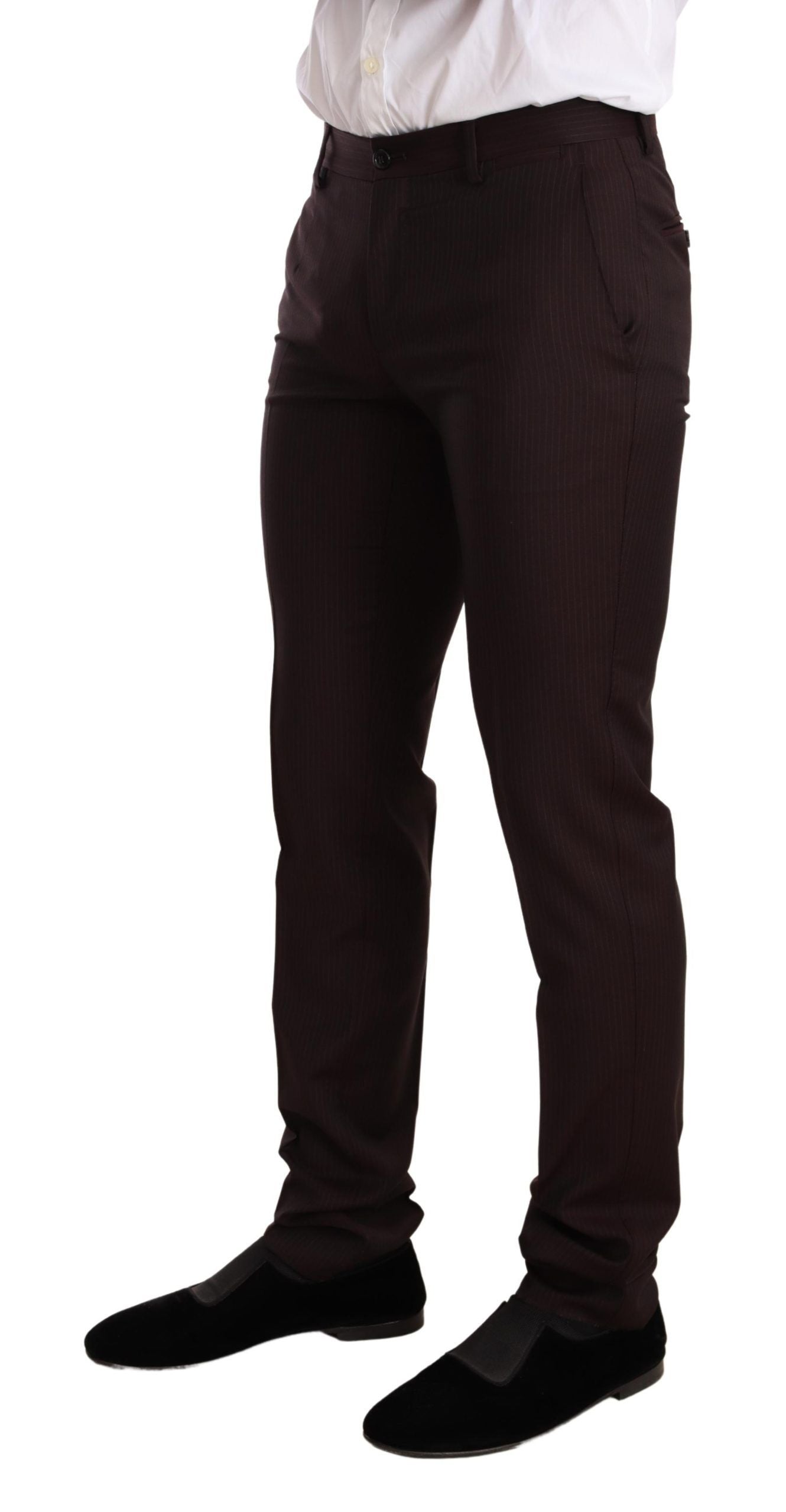 Dolce &amp; Gabbana Eleganter bordeaux gestreifter Martini-Anzug