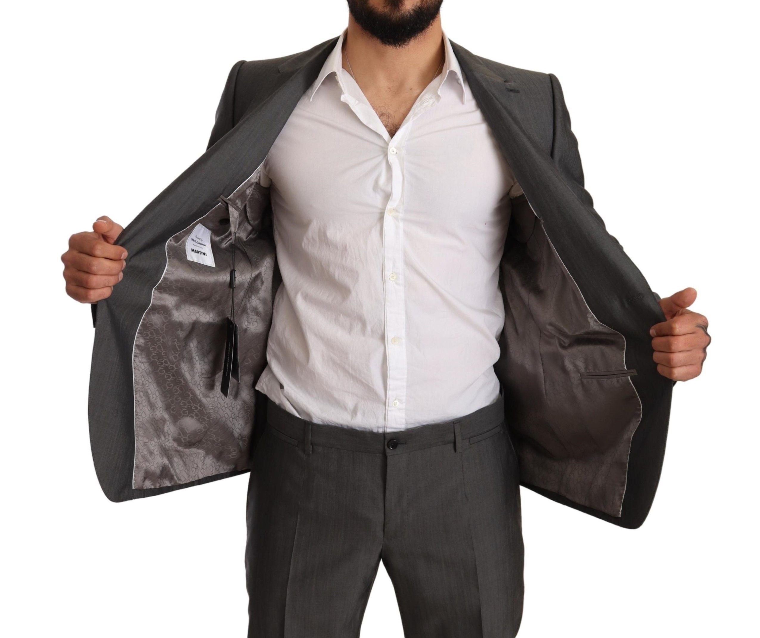 Dolce &amp; Gabbana Eleganter Martini Slim-Fit Anzug aus Wolle und Seide