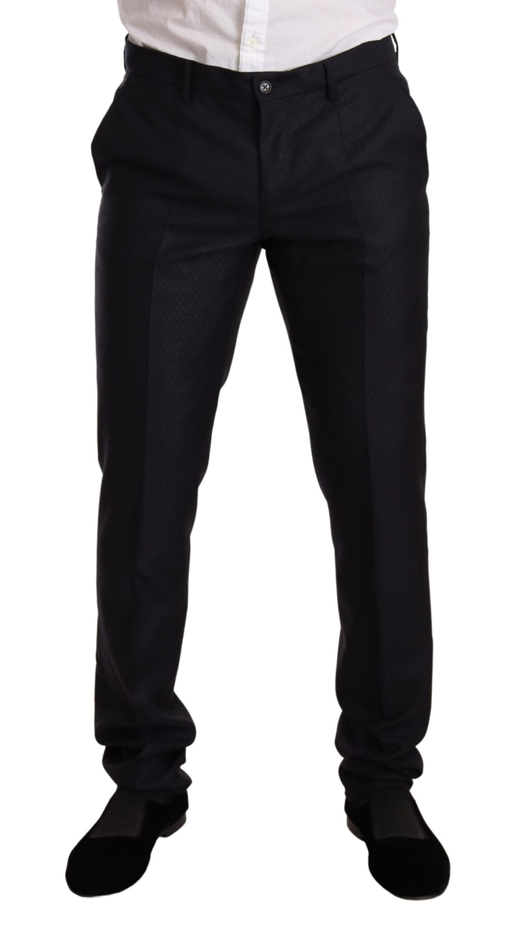 Dolce &amp; Gabbana – Eleganter Slim Fit-Jacquardanzug in Blau