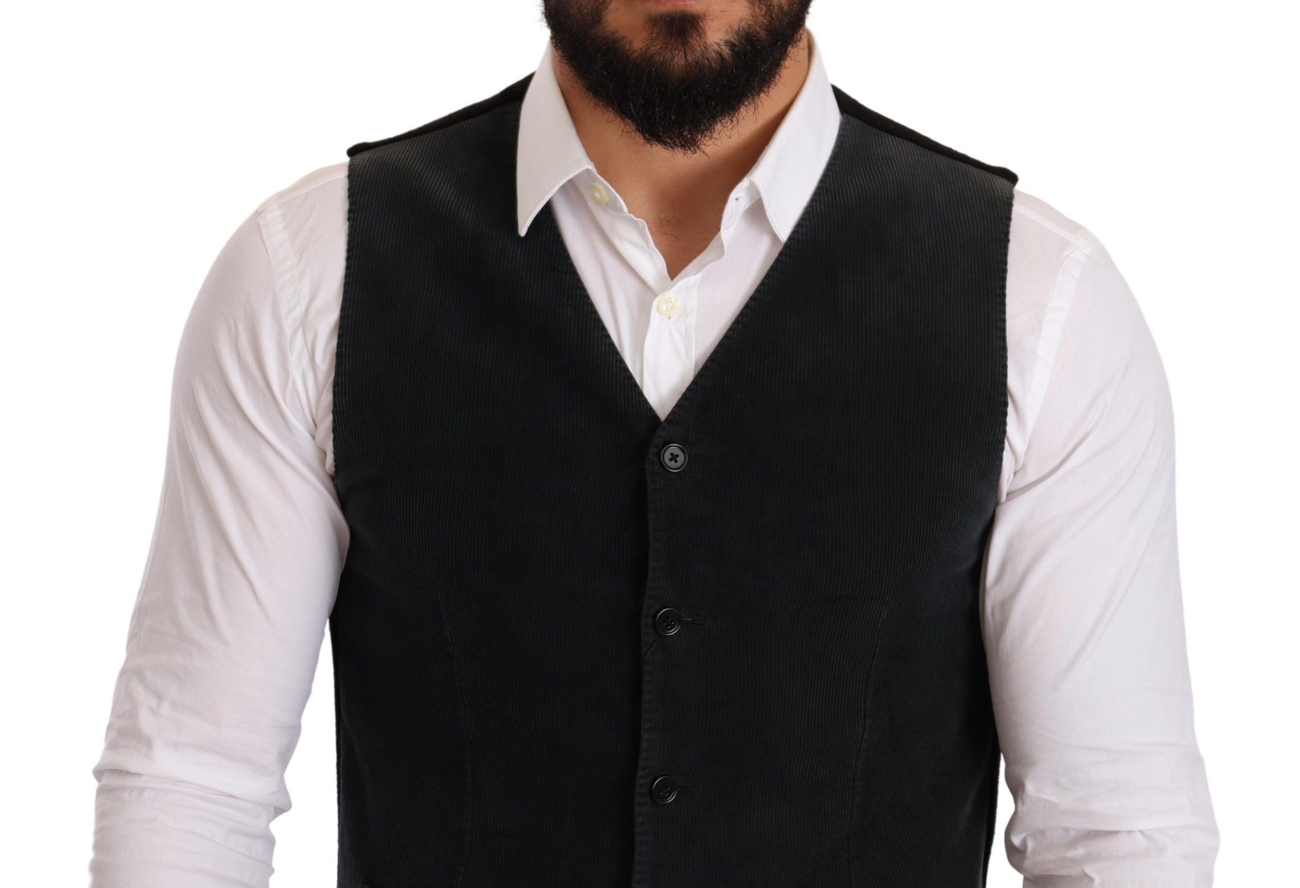 Dolce &amp; Gabbana - Gilet élégant en coton noir pour robe de soirée