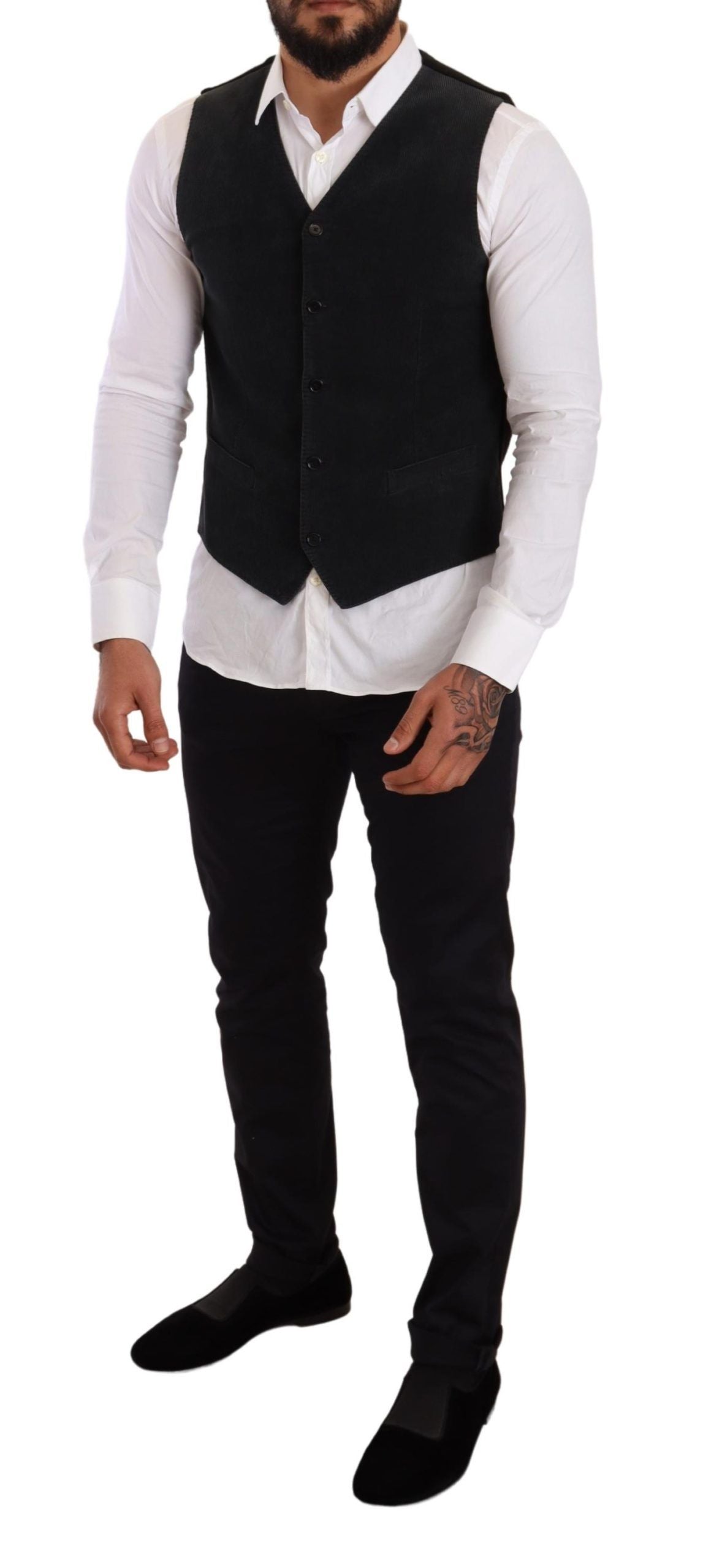 Dolce &amp; Gabbana - Gilet élégant en coton noir pour robe de soirée