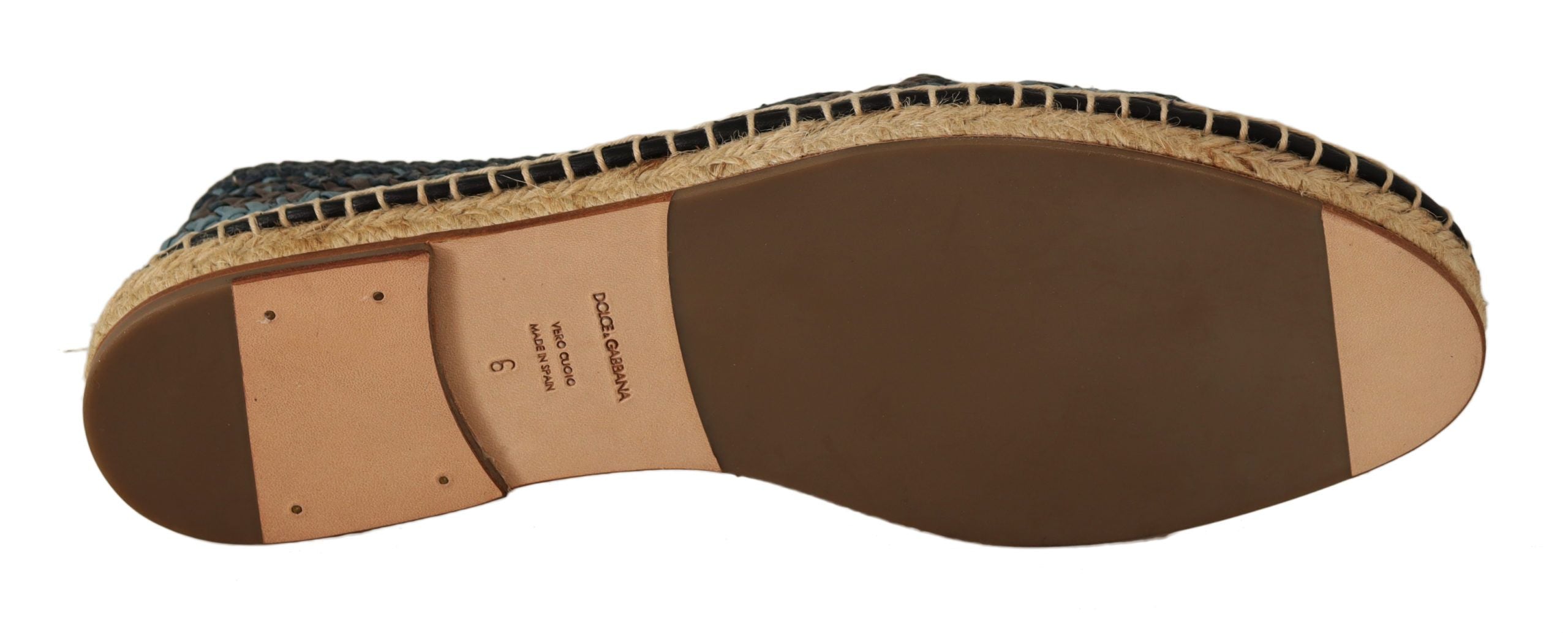 Espadrilles élégantes en cuir tressé Dolce &amp; Gabbana