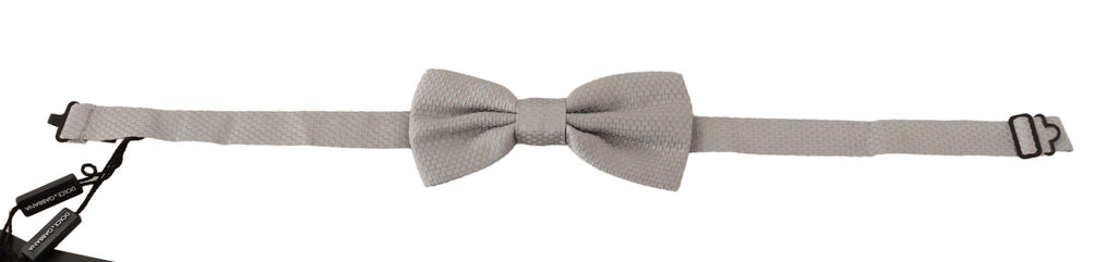 Dolce &amp; Gabbana Elegante silberne Seidenfliege