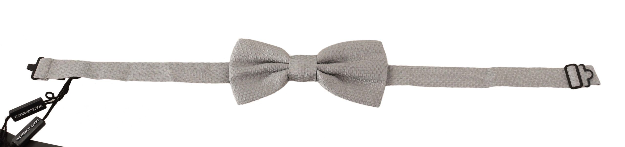 Dolce &amp; Gabbana Elegante silberne Seidenfliege