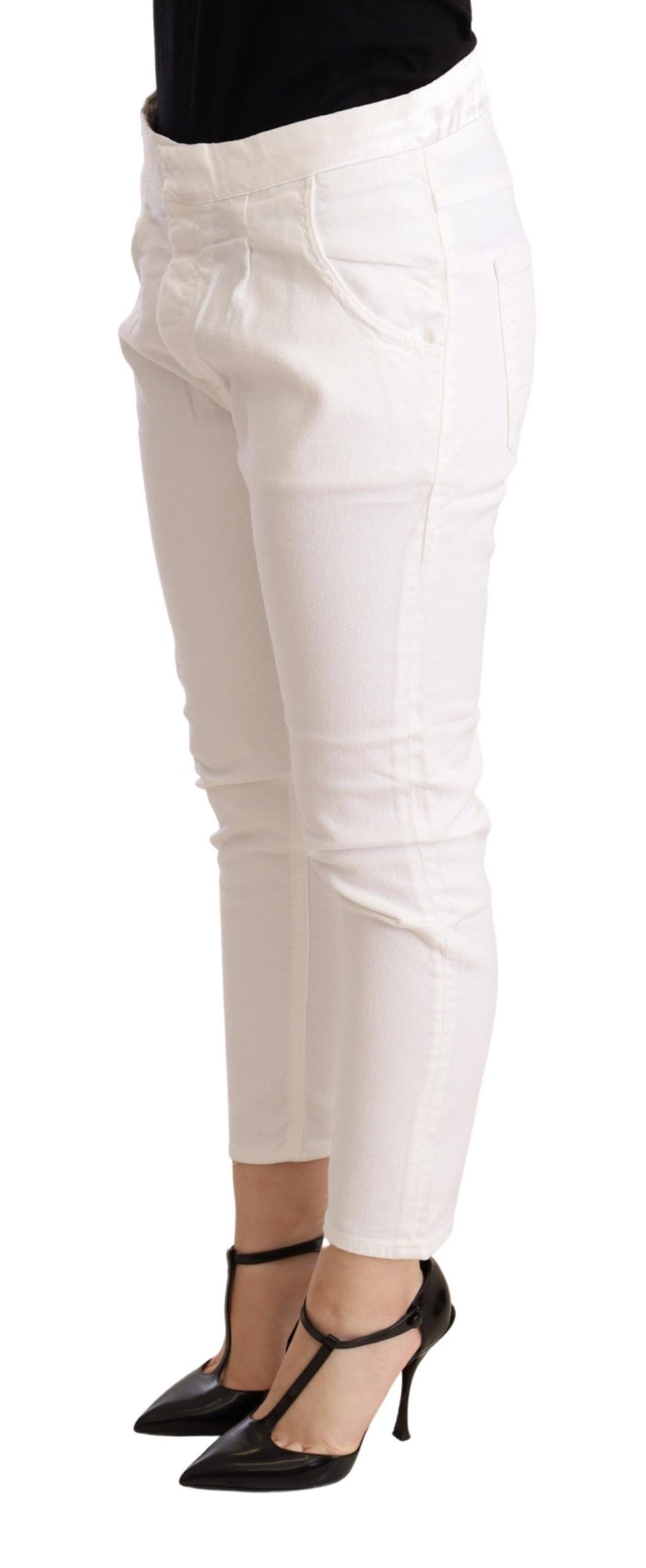 CYCLE Elegante Slim Fit Weiße Skinny Hose