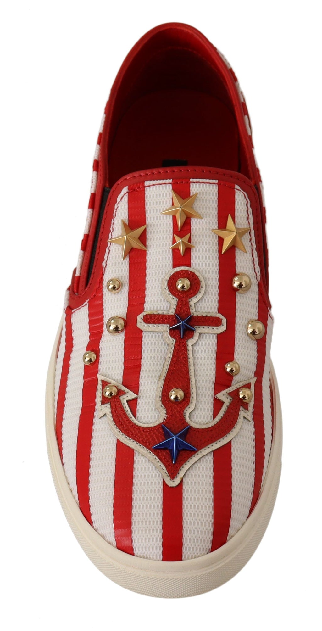 Dolce &amp; Gabbana – Loafer mit Streifenmuster und Nieten