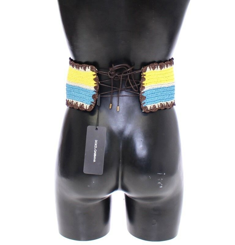 Ceinture corset style raphia tissée Dolce &amp; Gabbana Runway