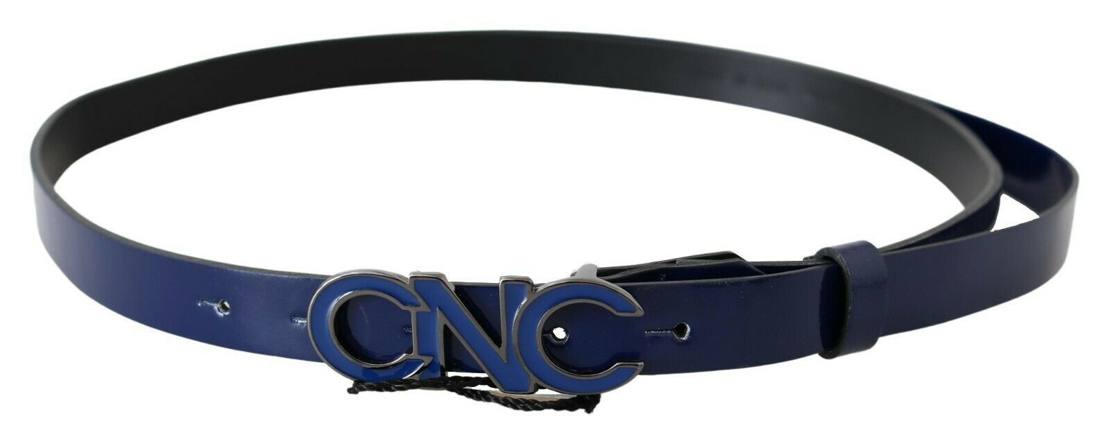 Ceinture élégante en cuir bleu foncé Costume National