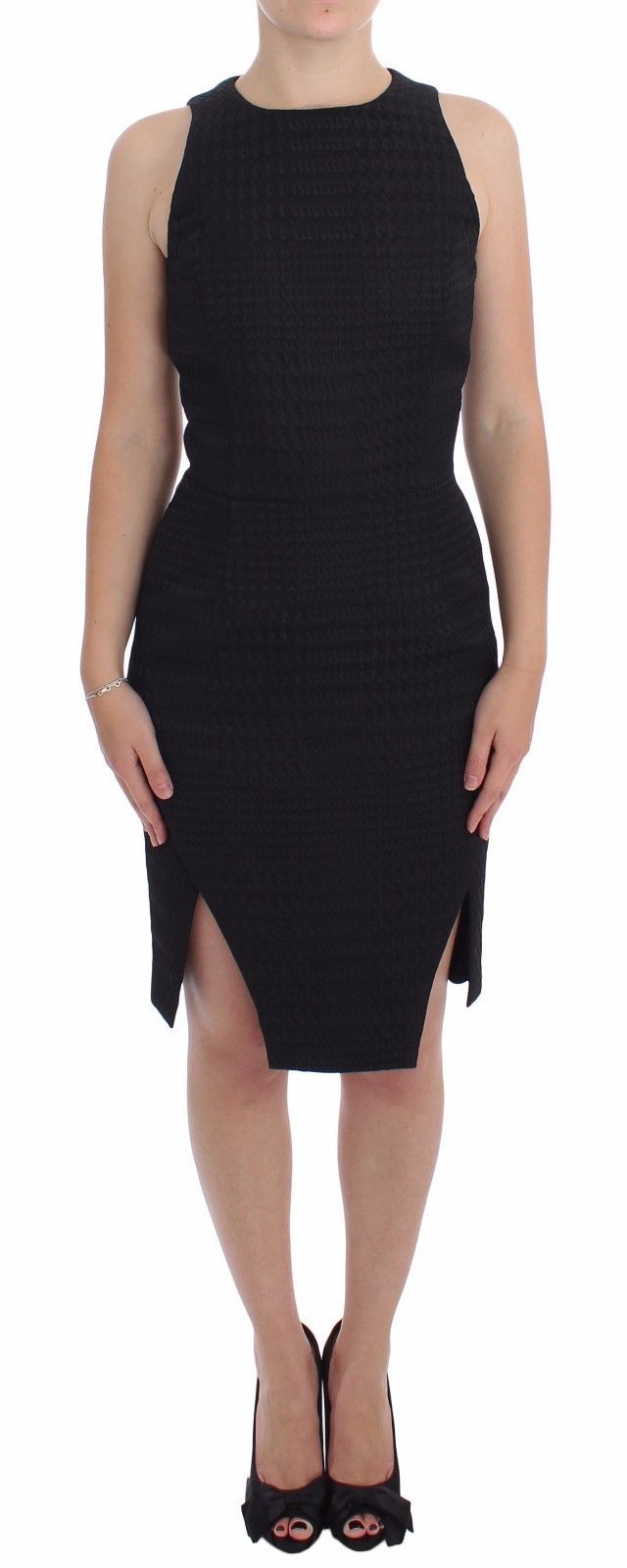 Robe de soirée fourreau noire DAIZY SHELY, longueur genou