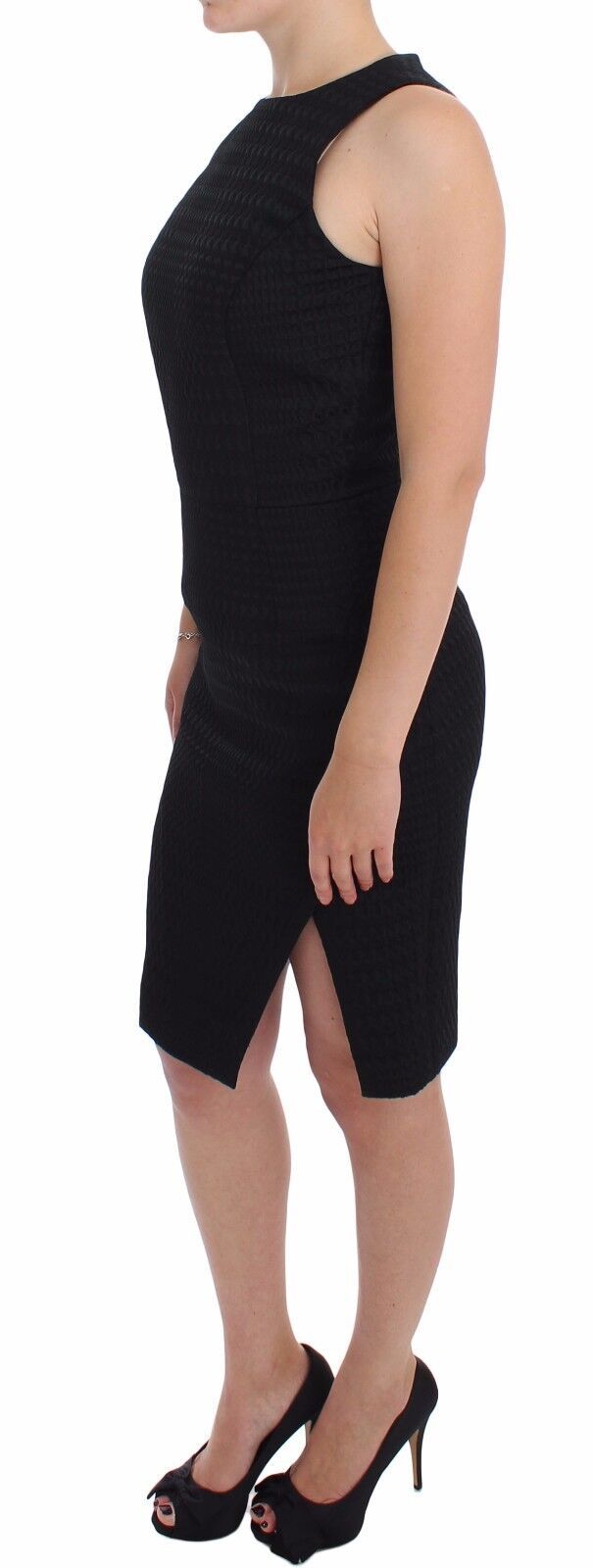 Robe de soirée fourreau noire DAIZY SHELY, longueur genou