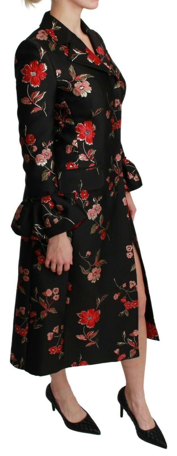 Trench-coat élégant brodé de fleurs Dolce &amp; Gabbana