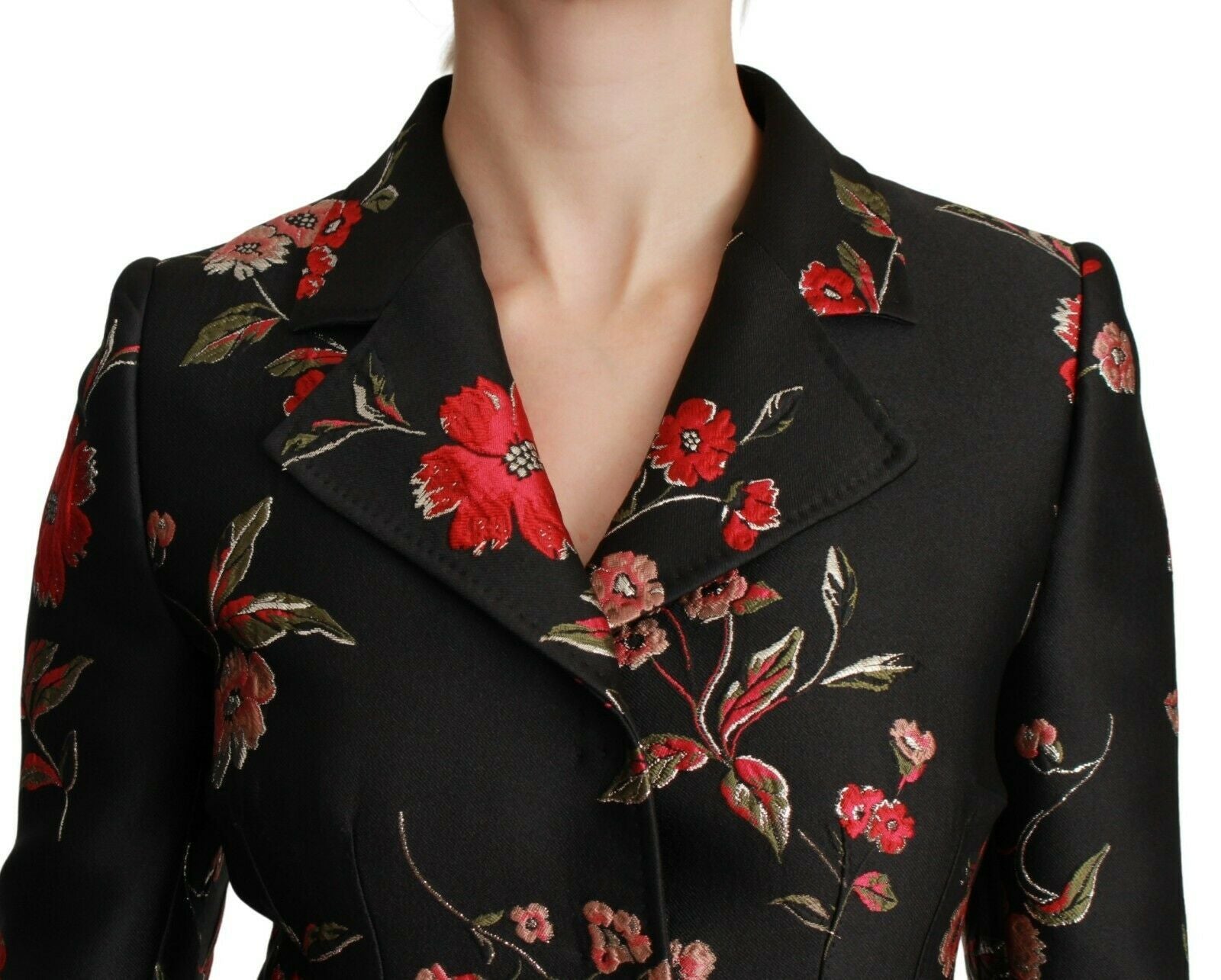 Trench-coat élégant brodé de fleurs Dolce &amp; Gabbana