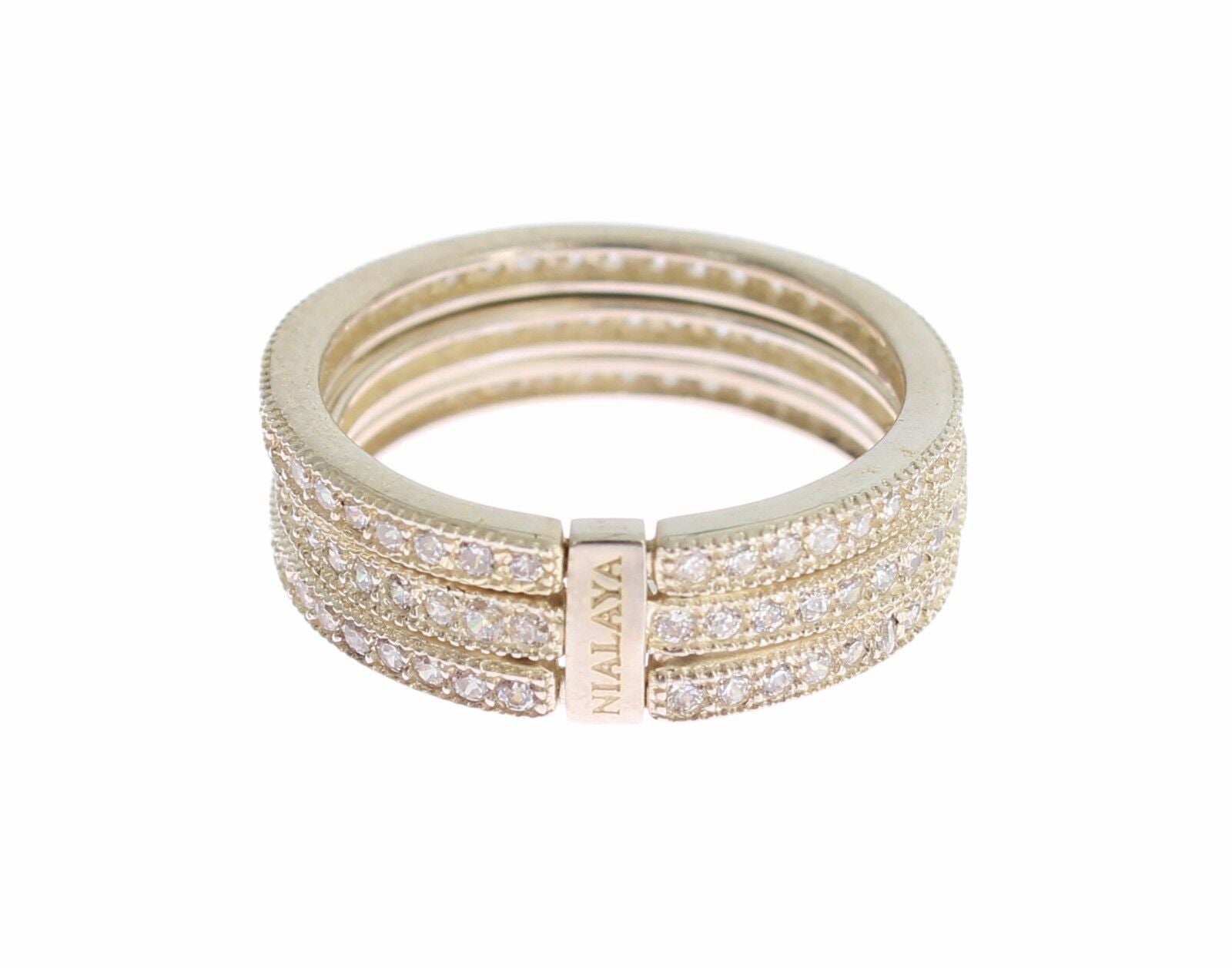 Nialaya – Schillernder Ring aus Sterlingsilber mit Zirkonia-Kristallen