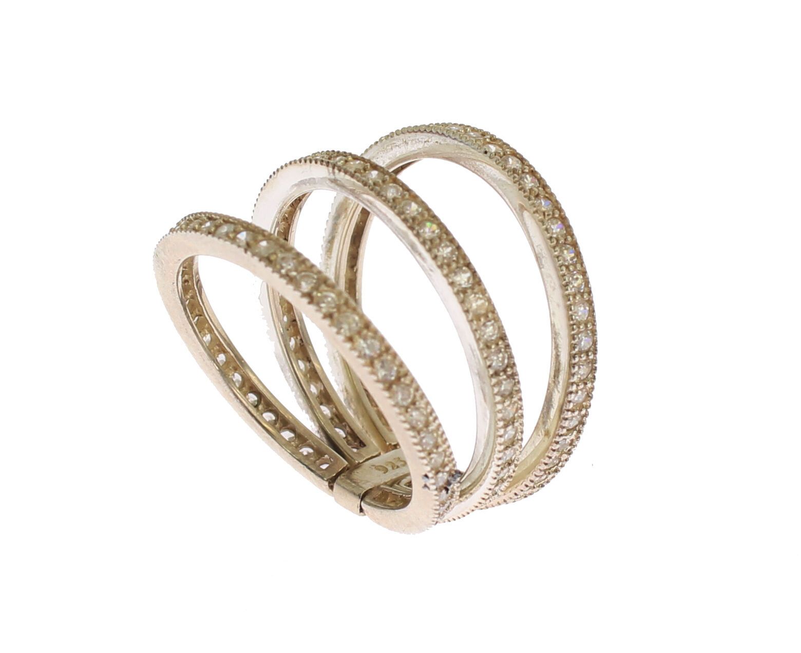 Nialaya – Schillernder Ring aus Sterlingsilber mit Zirkonia-Kristallen