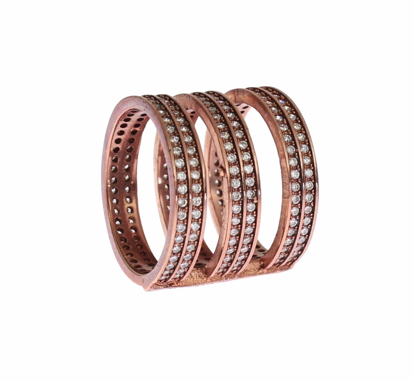 Nialaya – Schillernder Ring mit Roségoldbeschichtung und Zirkonia-Kristallen