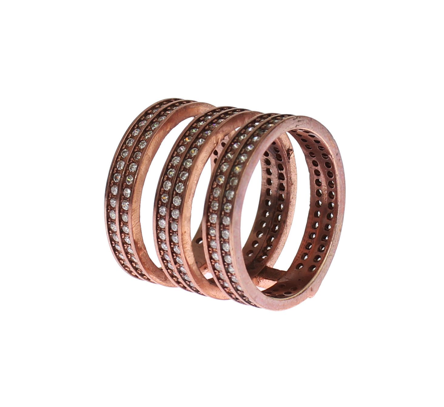 Nialaya – Schillernder Ring mit Roségoldbeschichtung und Zirkonia-Kristallen