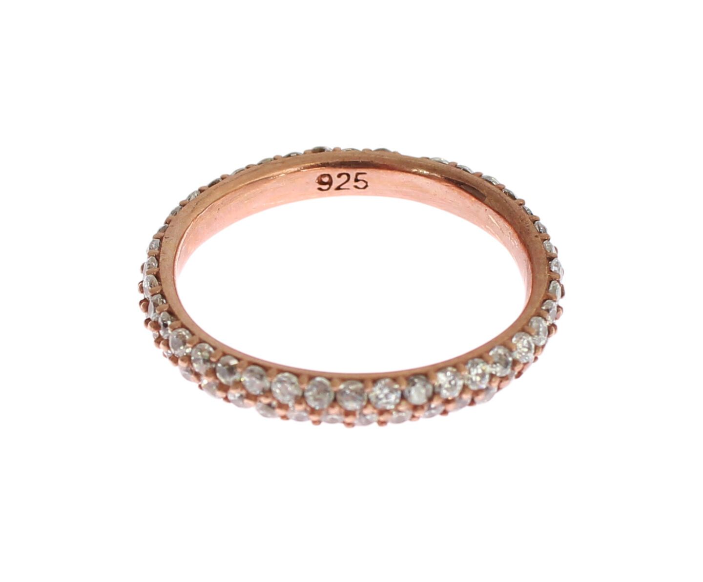 Nialaya Chic – Silberring mit rosa Kristallen