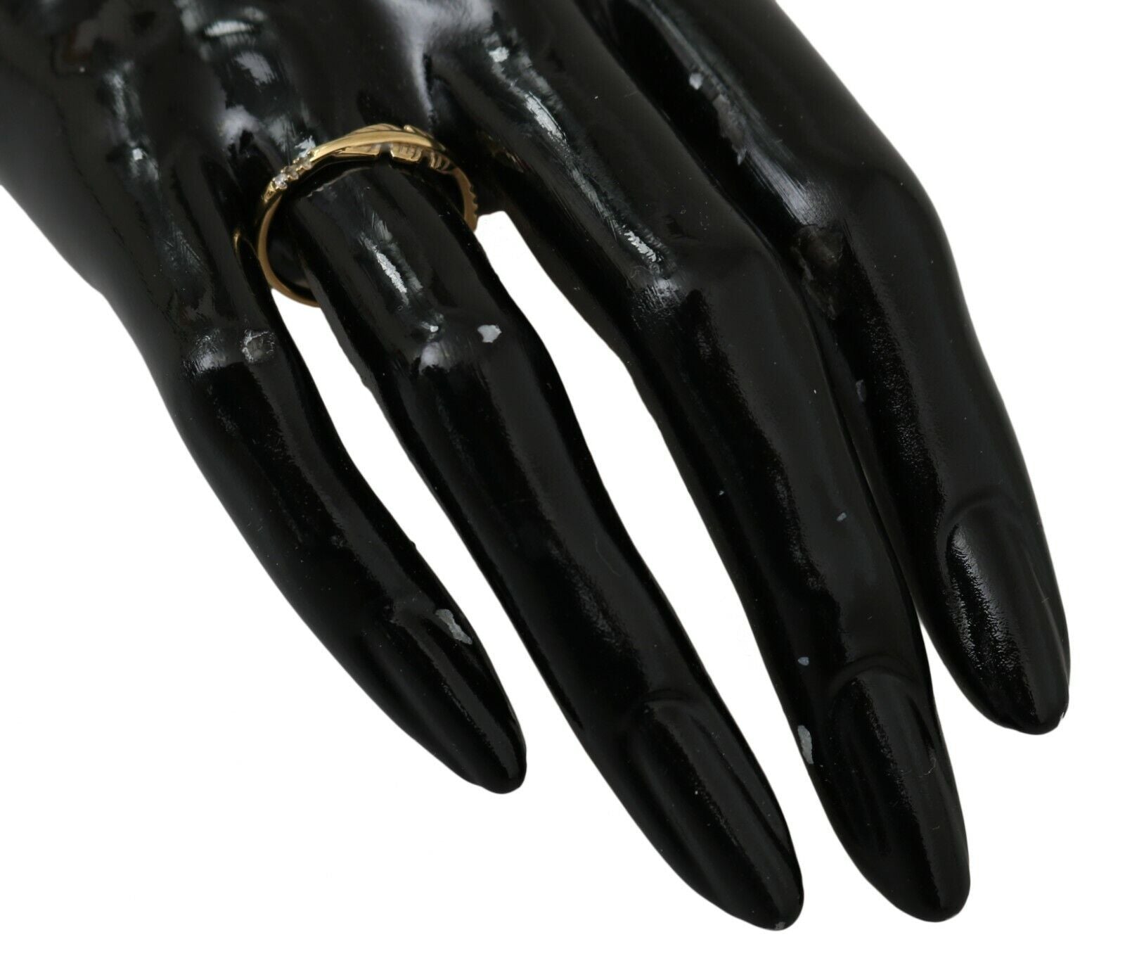 Nialaya Eleganter Damenring aus Gold mit Zirkonia-Kristallen