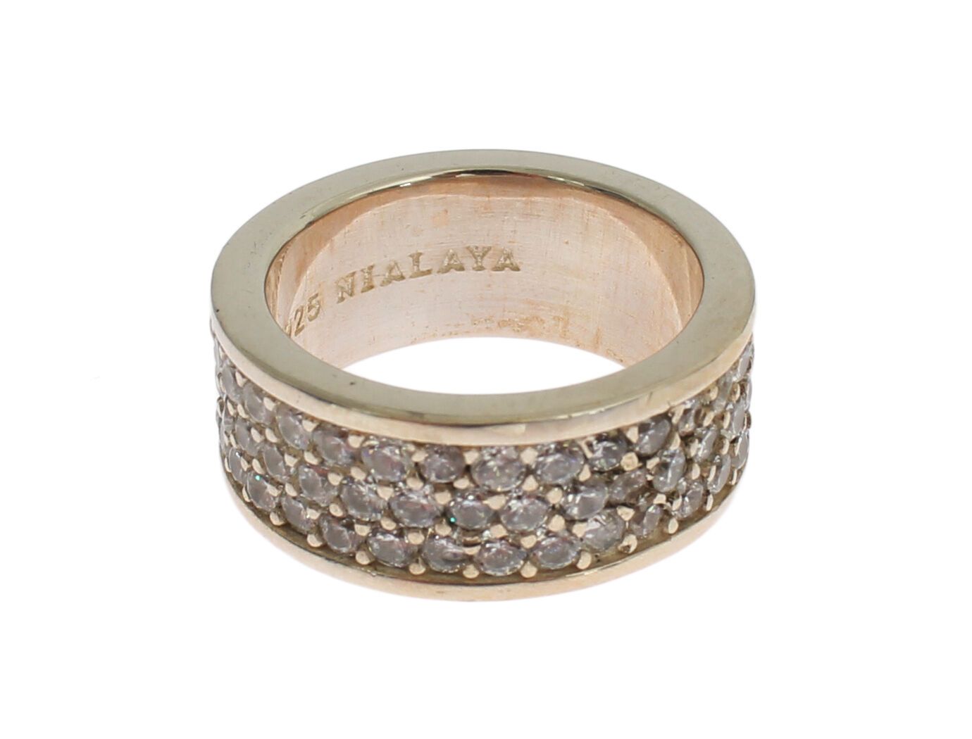 Nialaya – Glamouröser Ring aus Silber mit Zirkonia-Kristallen