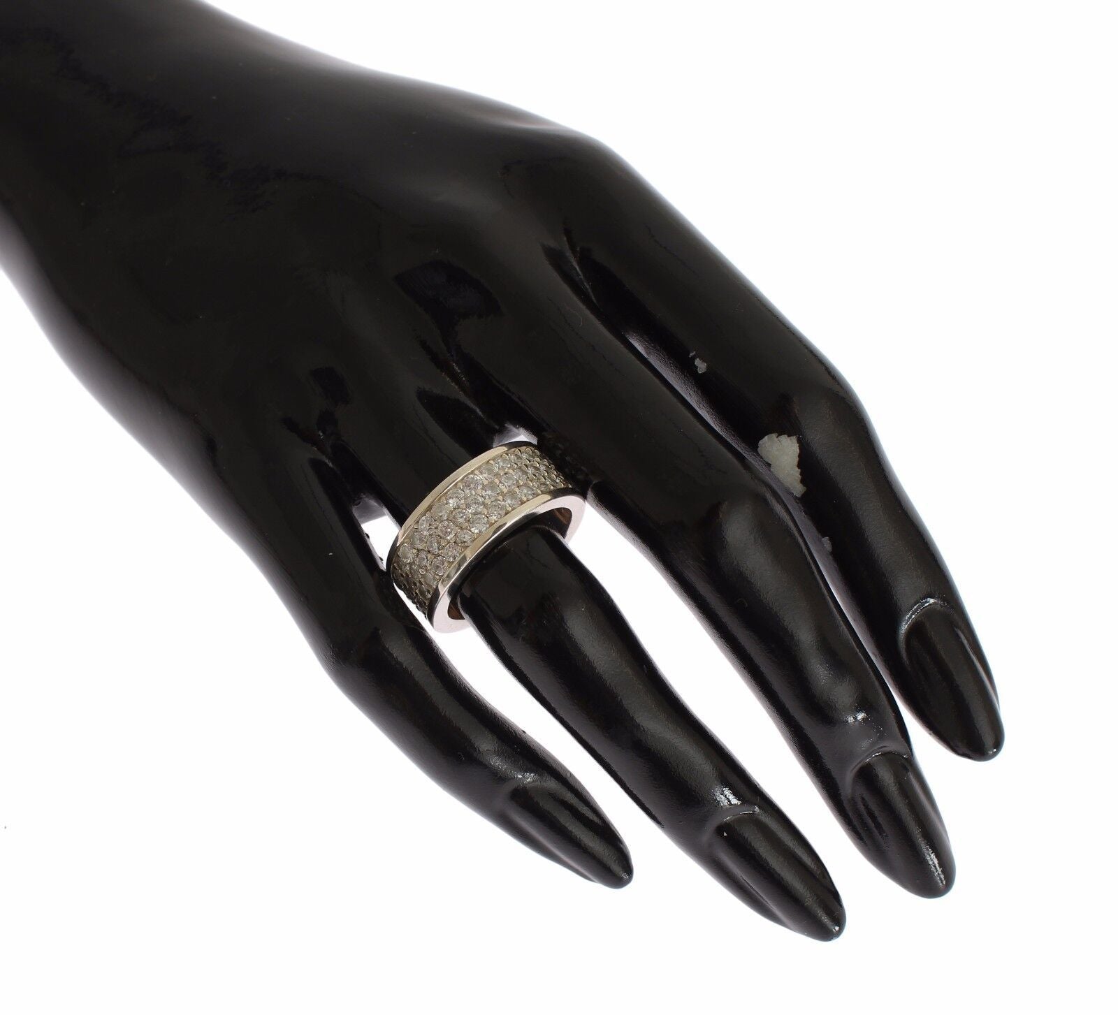Nialaya – Glamouröser Ring aus Silber mit Zirkonia-Kristallen