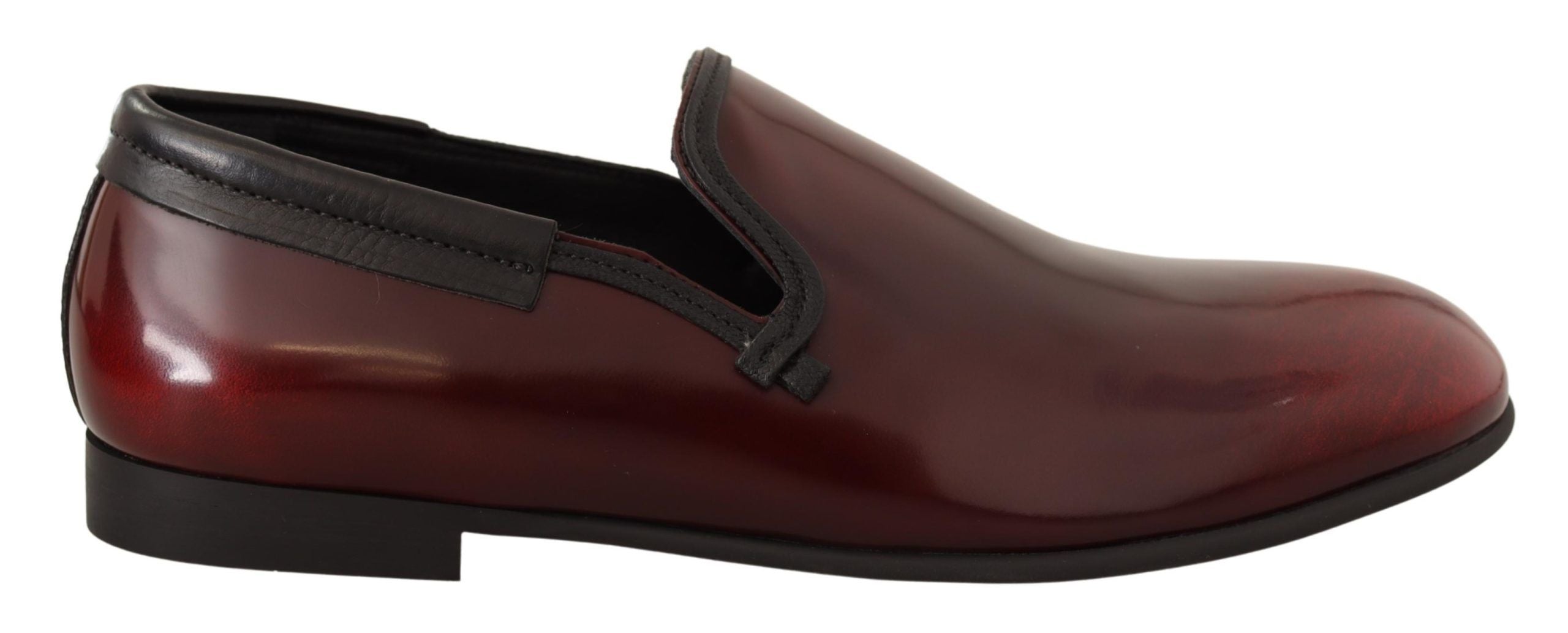 Mocassins élégants en cuir bordeaux Dolce &amp; Gabbana