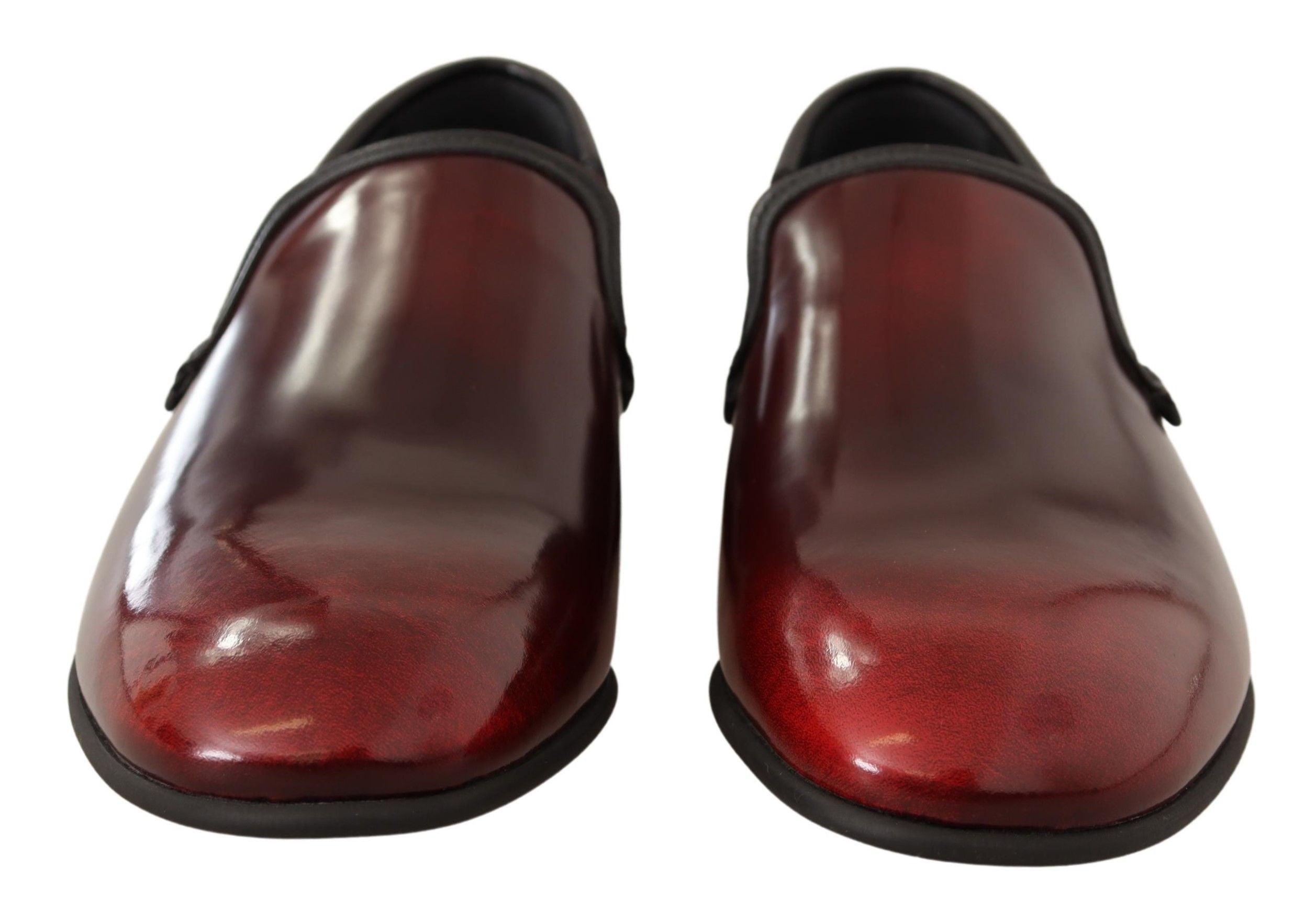 Mocassins élégants en cuir bordeaux Dolce &amp; Gabbana