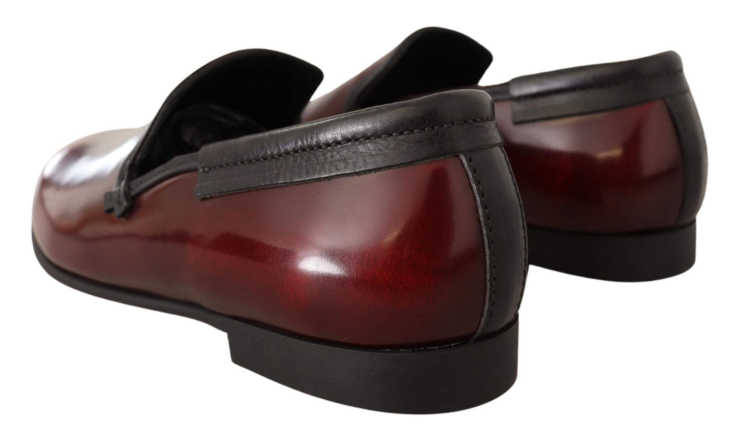 Mocassins élégants en cuir bordeaux Dolce &amp; Gabbana
