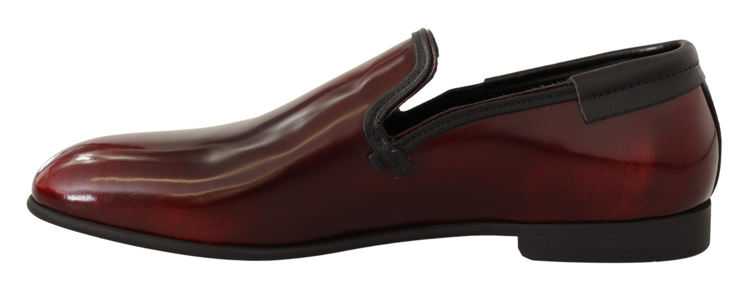 Mocassins élégants en cuir bordeaux Dolce &amp; Gabbana