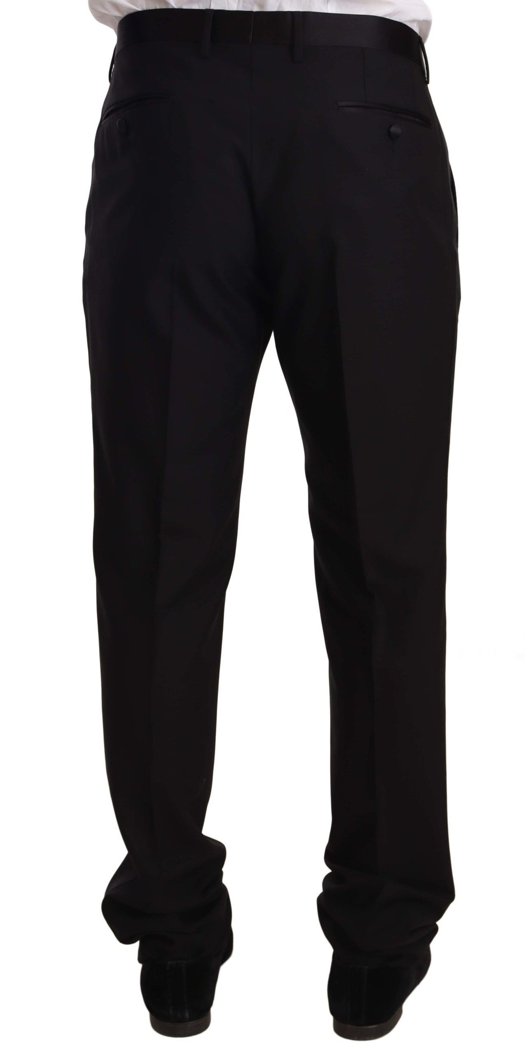 Dolce &amp; Gabbana Elegante schwarze Skinny Smokinghose