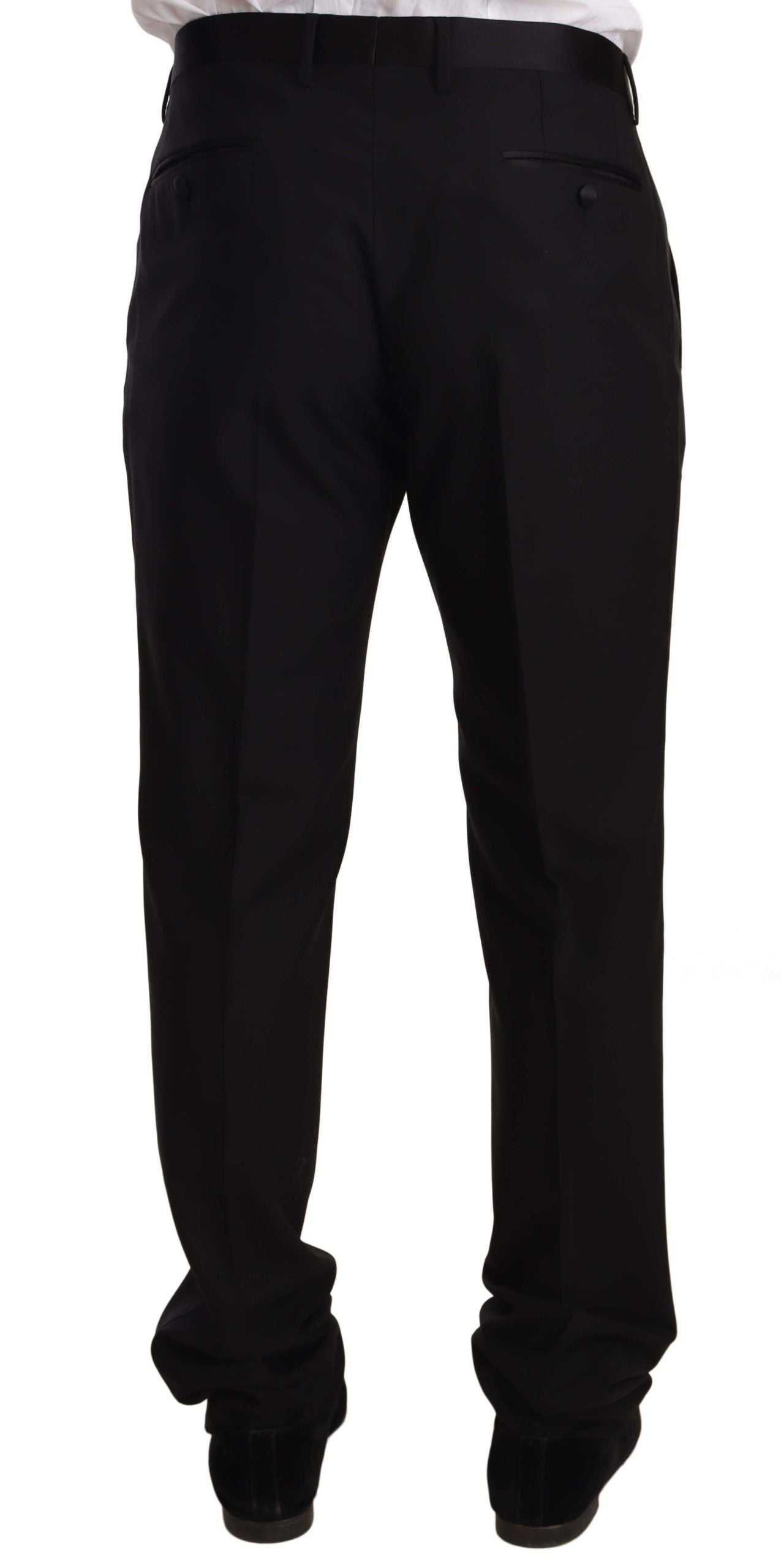 Dolce &amp; Gabbana Elegante schwarze Skinny Smokinghose