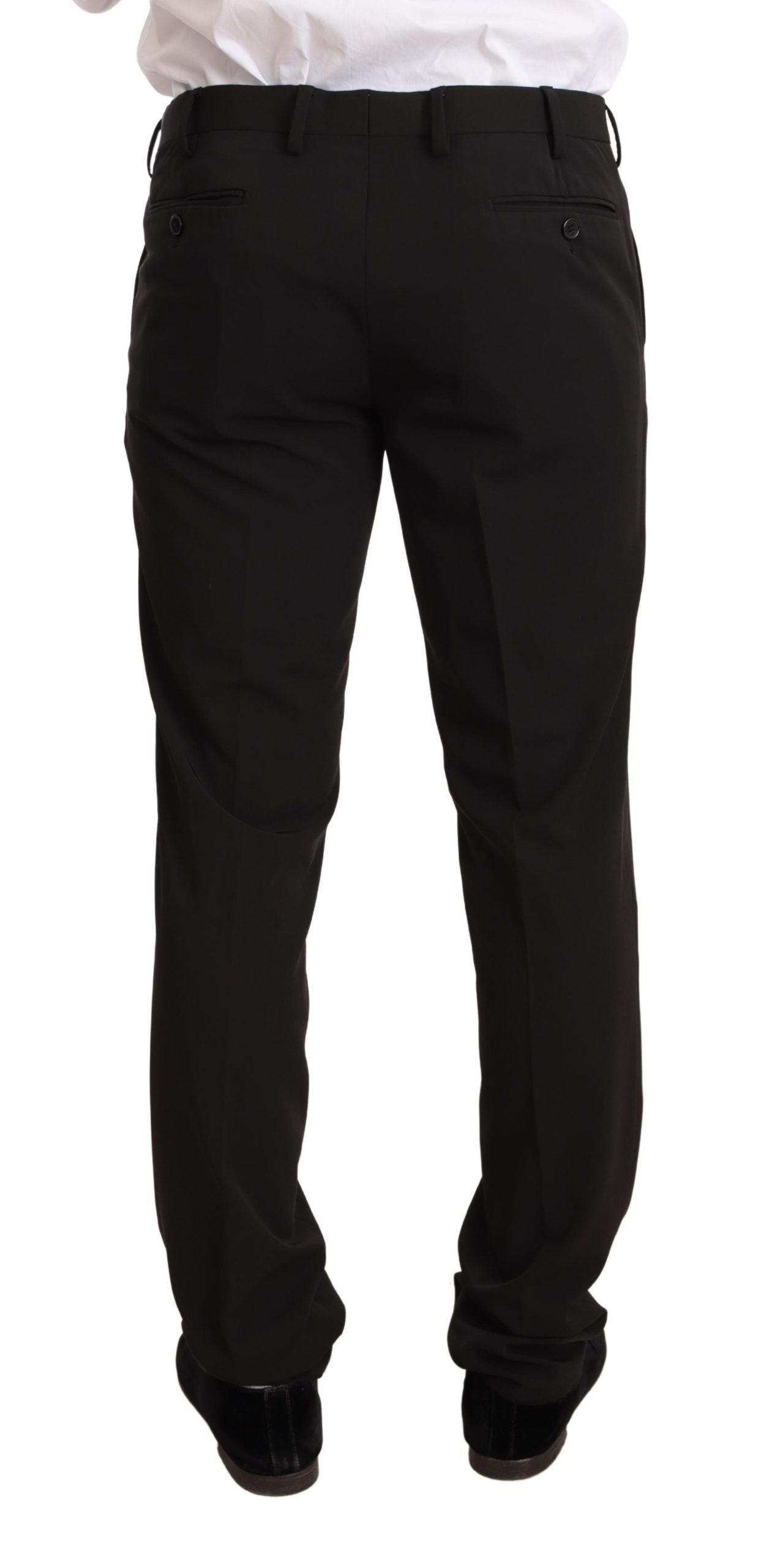 Domenico Tagliente Eleganter schwarzer Slim Fit Zweiteiler